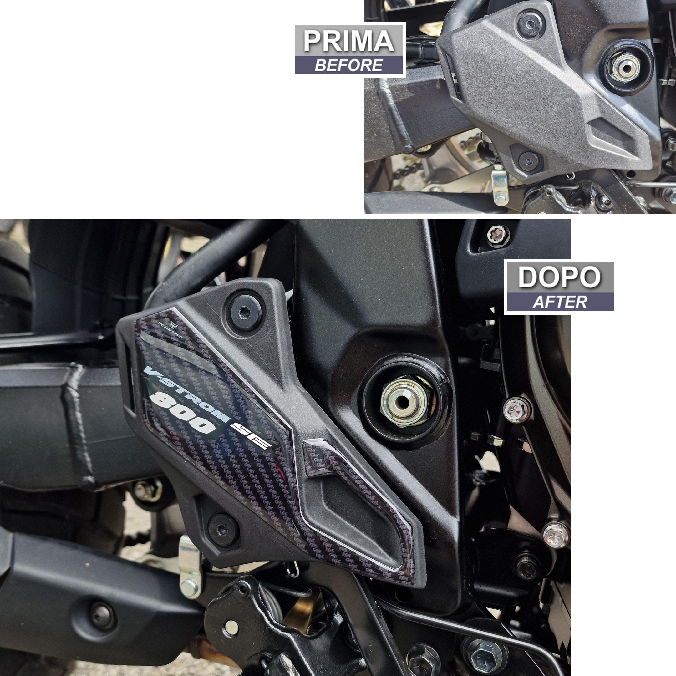Resin Bike 3D Motorcycle Stickers - Heel Pads | Suzuki V-Strom 800DE 2023>2025 RB-1000750000007 -   Pyramid Motorcycle Accessories