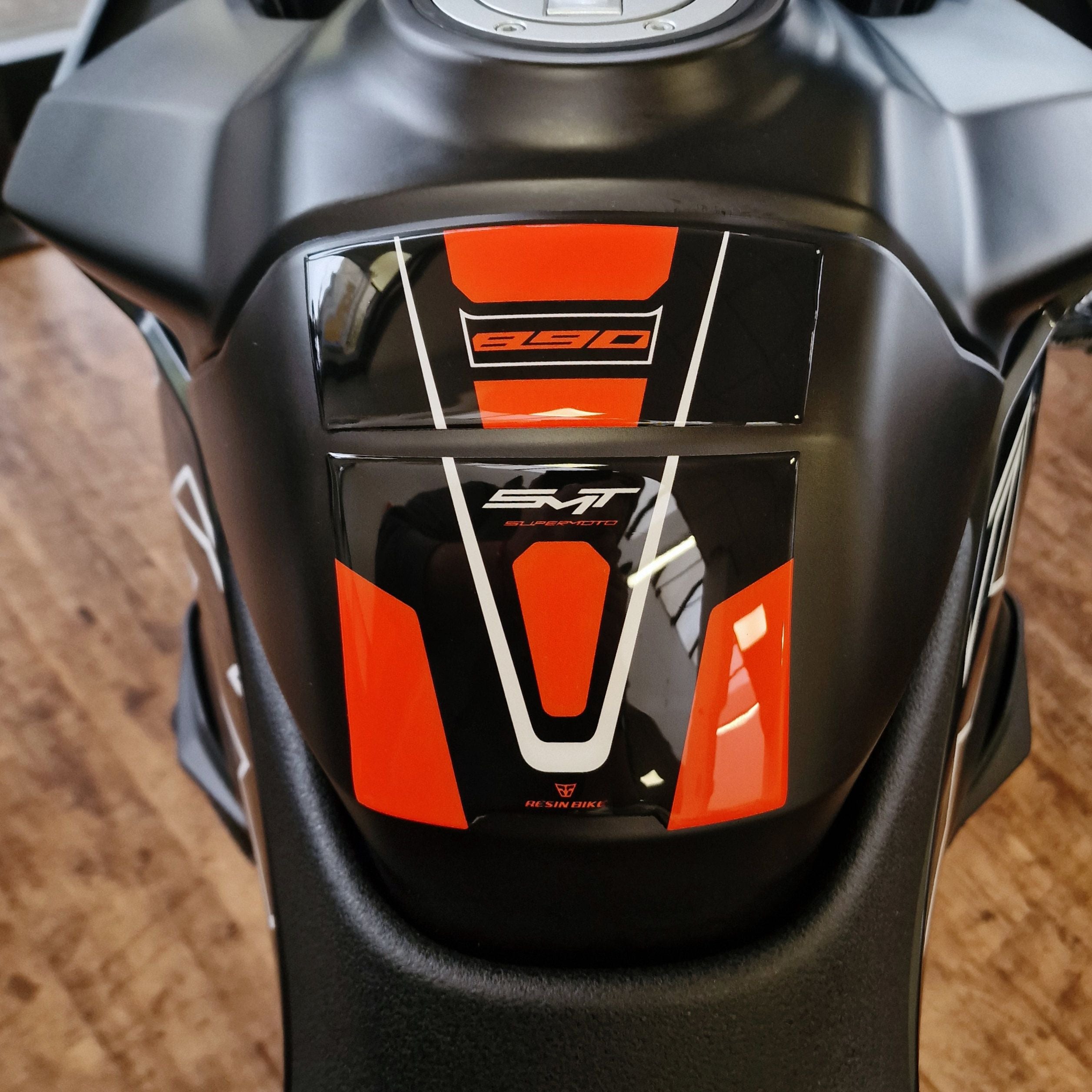 Resin Bike 3D Motorcycle Stickers - Tank Pad | KTM 890 SMT 2023>2026 -   Pyramid Motorcycle Accessories