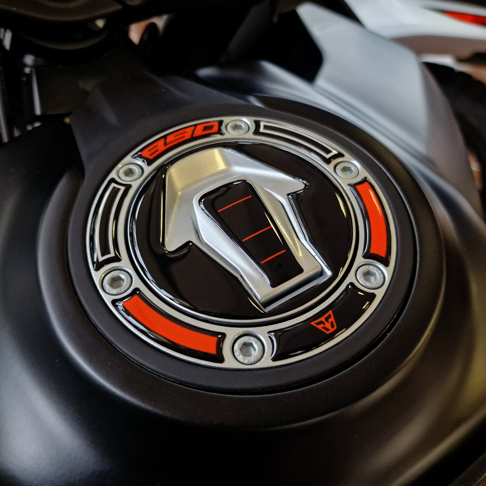 Resin Bike 3D Motorcycle Stickers - Fuel Cap | KTM 890 SMT 2023>2026 -   Pyramid Motorcycle Accessories