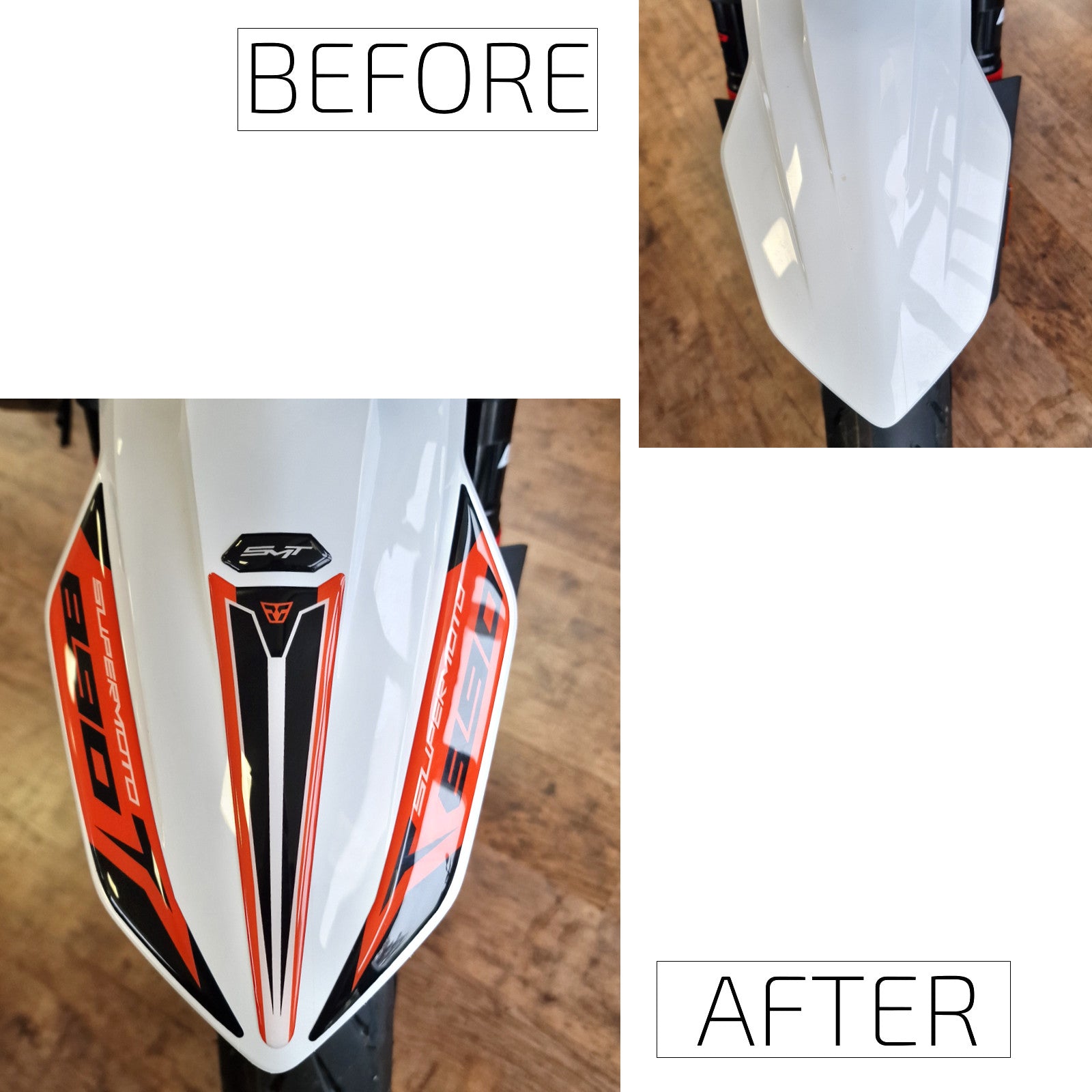 Resin Bike 3D Motorcycle Stickers - Front Fender | KTM 890 SMT 2023>Current -   Pyramid Motorcycle Accessories