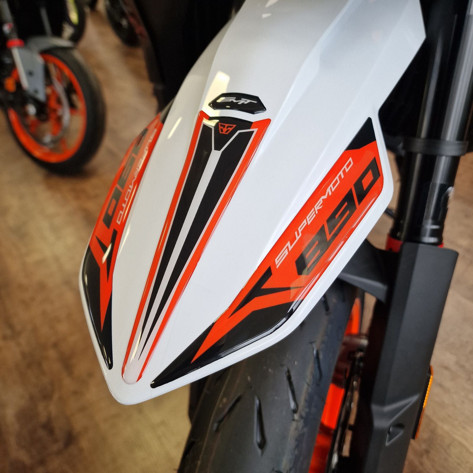 Resin Bike 3D Motorcycle Stickers - Front Fender | KTM 890 SMT 2023>Current -   Pyramid Motorcycle Accessories
