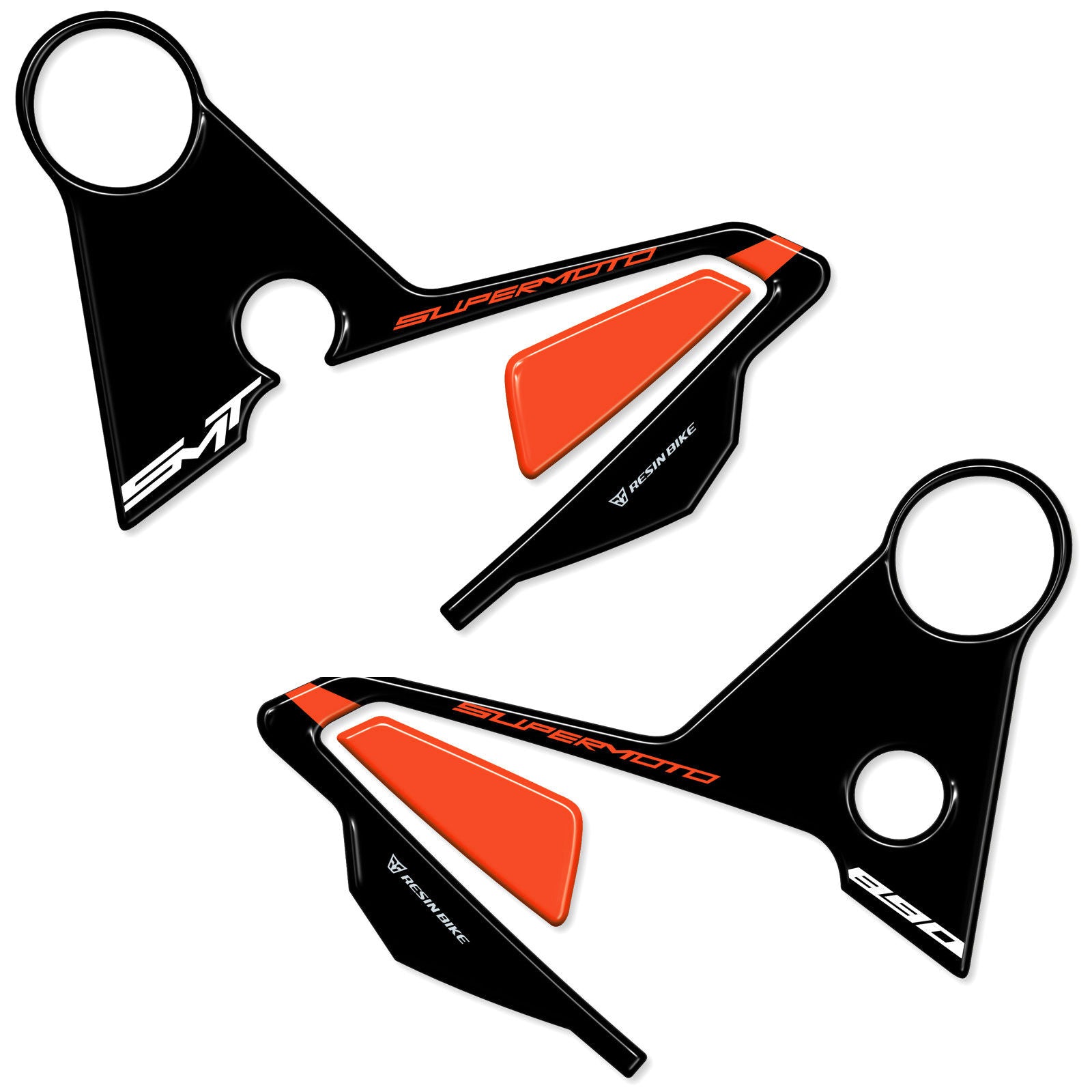 Resin Bike 3D Motorcycle Stickers - Heel Pads | KTM 890 SMT 2023>2026 -   Pyramid Motorcycle Accessories
