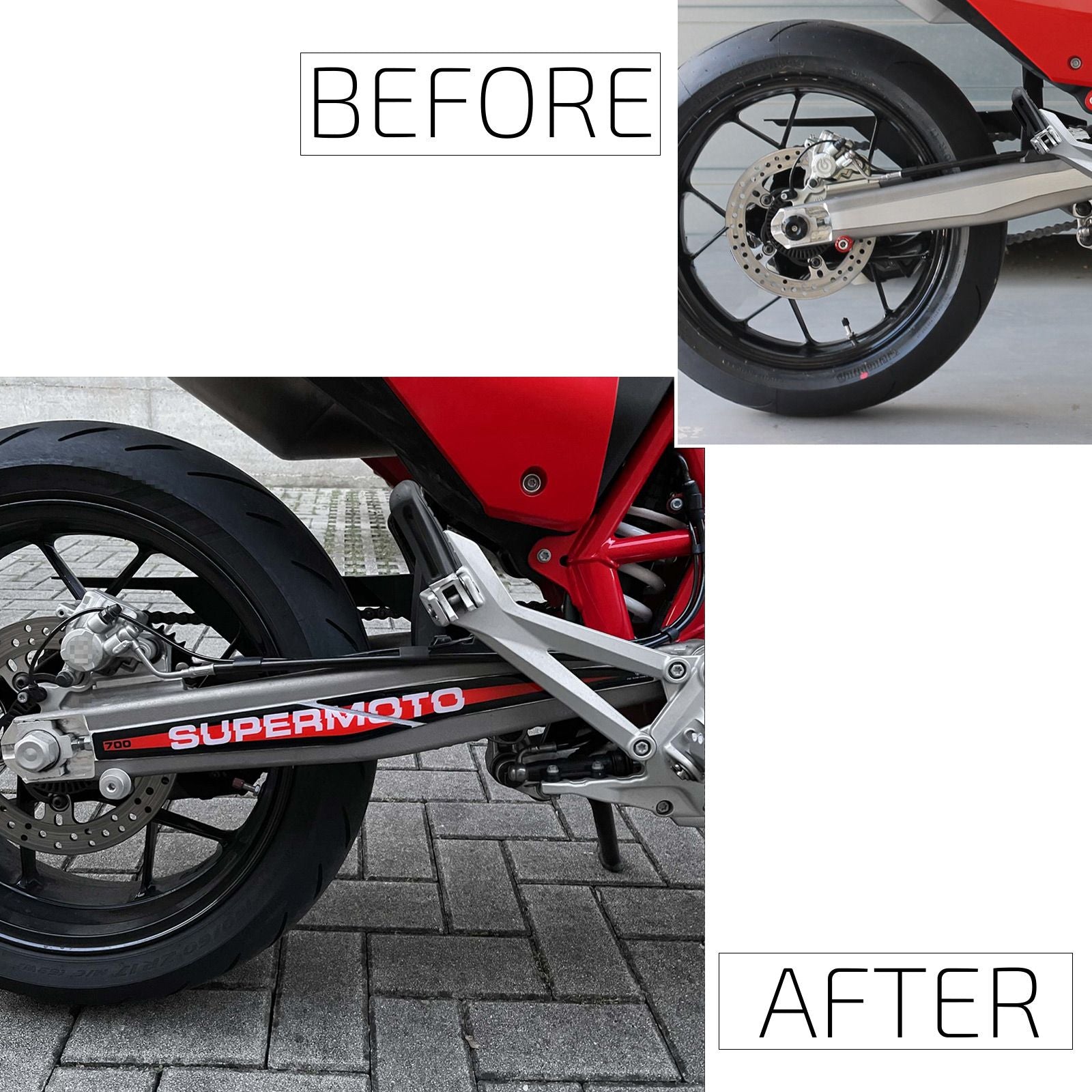 Resin Bike 3D Motorcycle Stickers - Swingarm | Gas Gas SM700 2022>2026 -   Pyramid Motorcycle Accessories