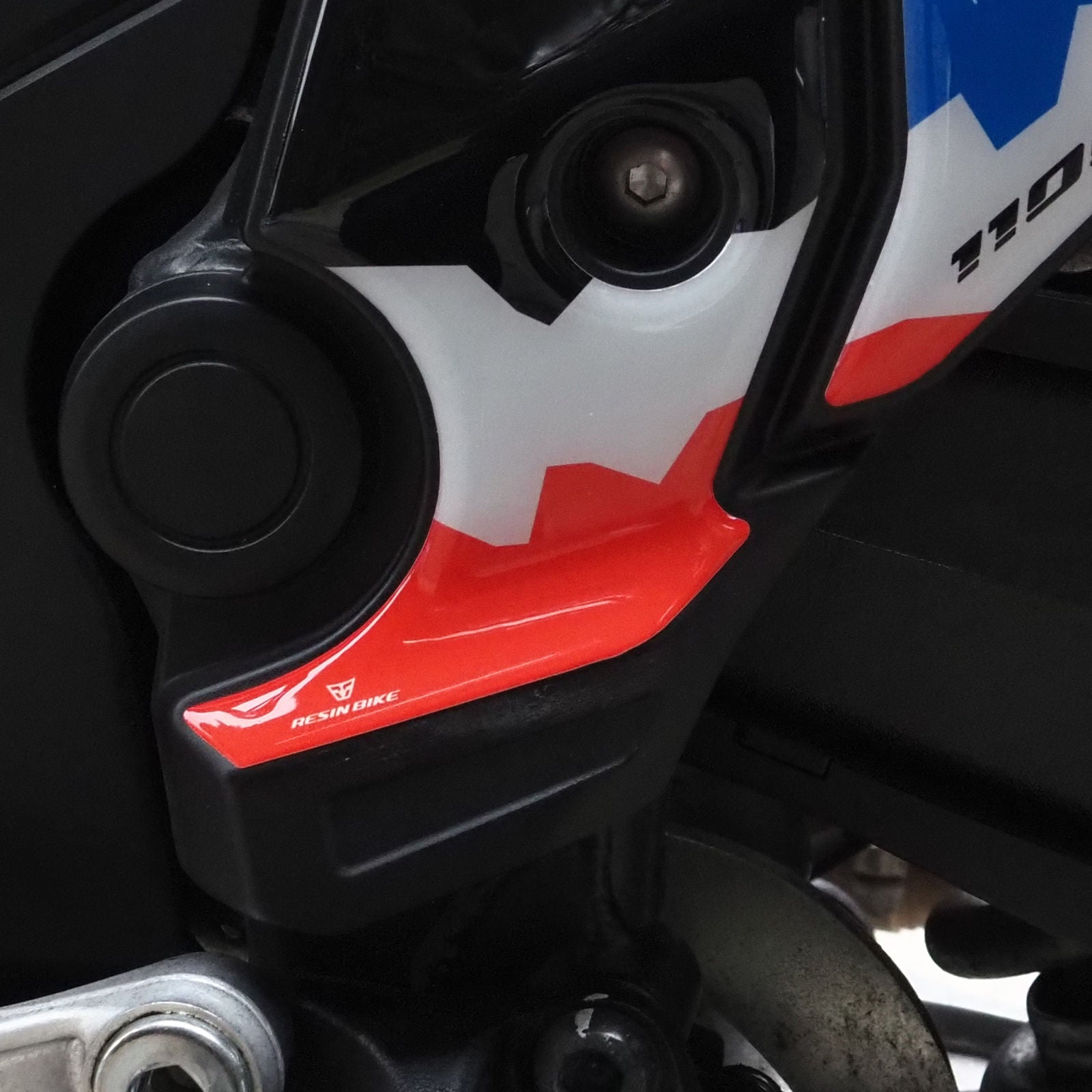 Resin Bike 3D Motorcycle Stickers - Heel Pads | Honda CRF 1100 L Africa Twin 2024>2025 -   Pyramid Motorcycle Accessories