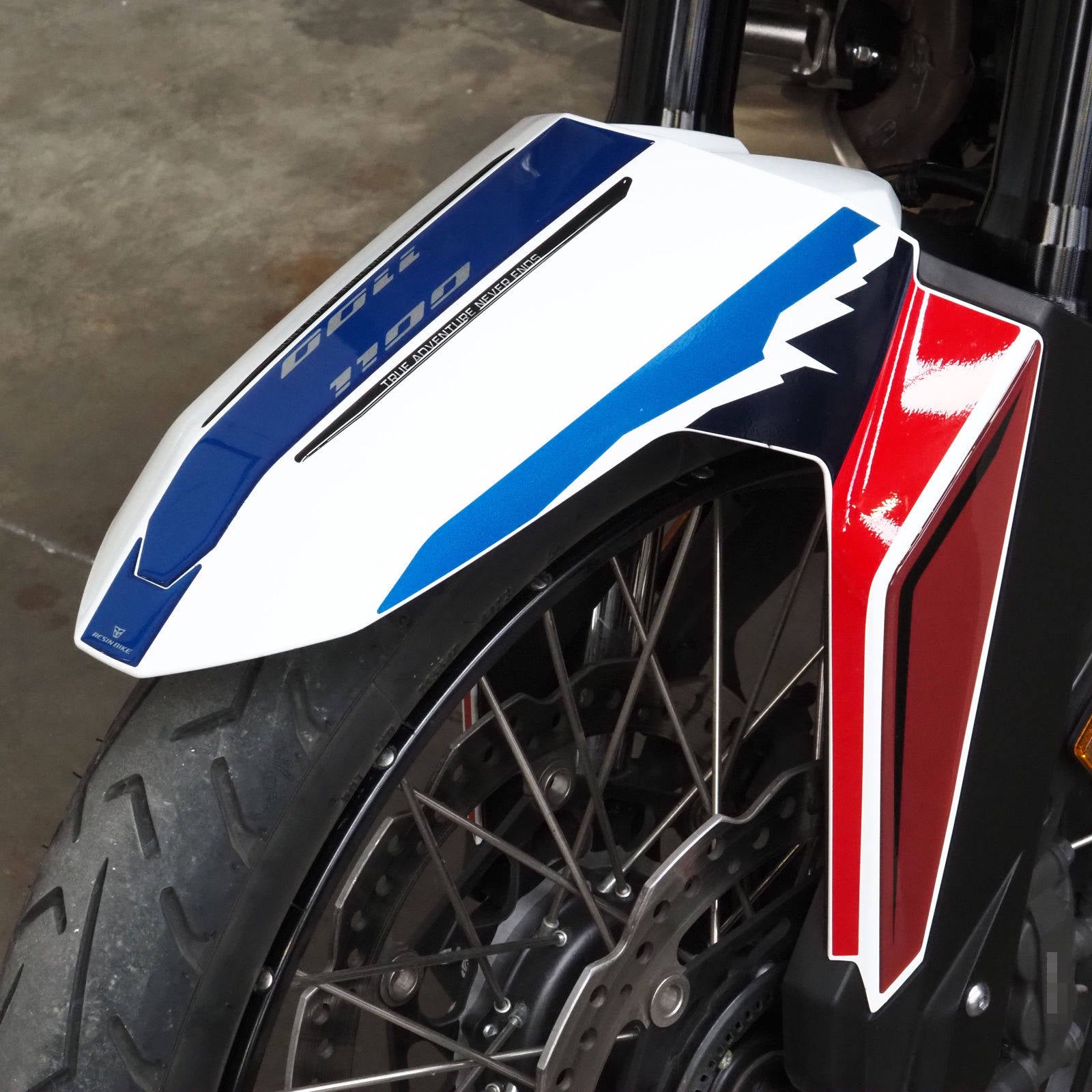 Resin Bike 3D Motorcycle Stickers - Front Fender | Honda CRF 1100 L Africa Twin 2022>2025 -   Pyramid Motorcycle Accessories