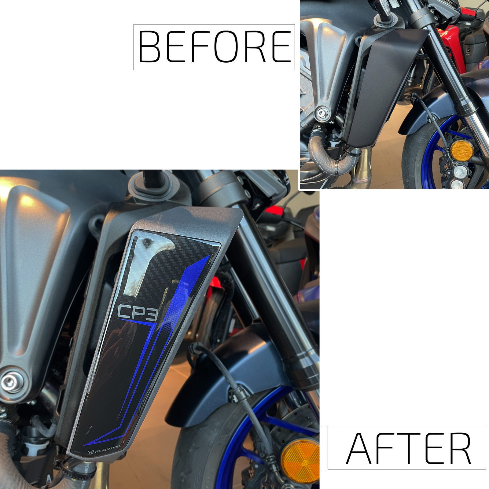 Resin Bike 3D Motorcycle Stickers - Side Panels | Yamaha MT-09/MT-09 SP 2024>2025 -   Pyramid Motorcycle Accessories