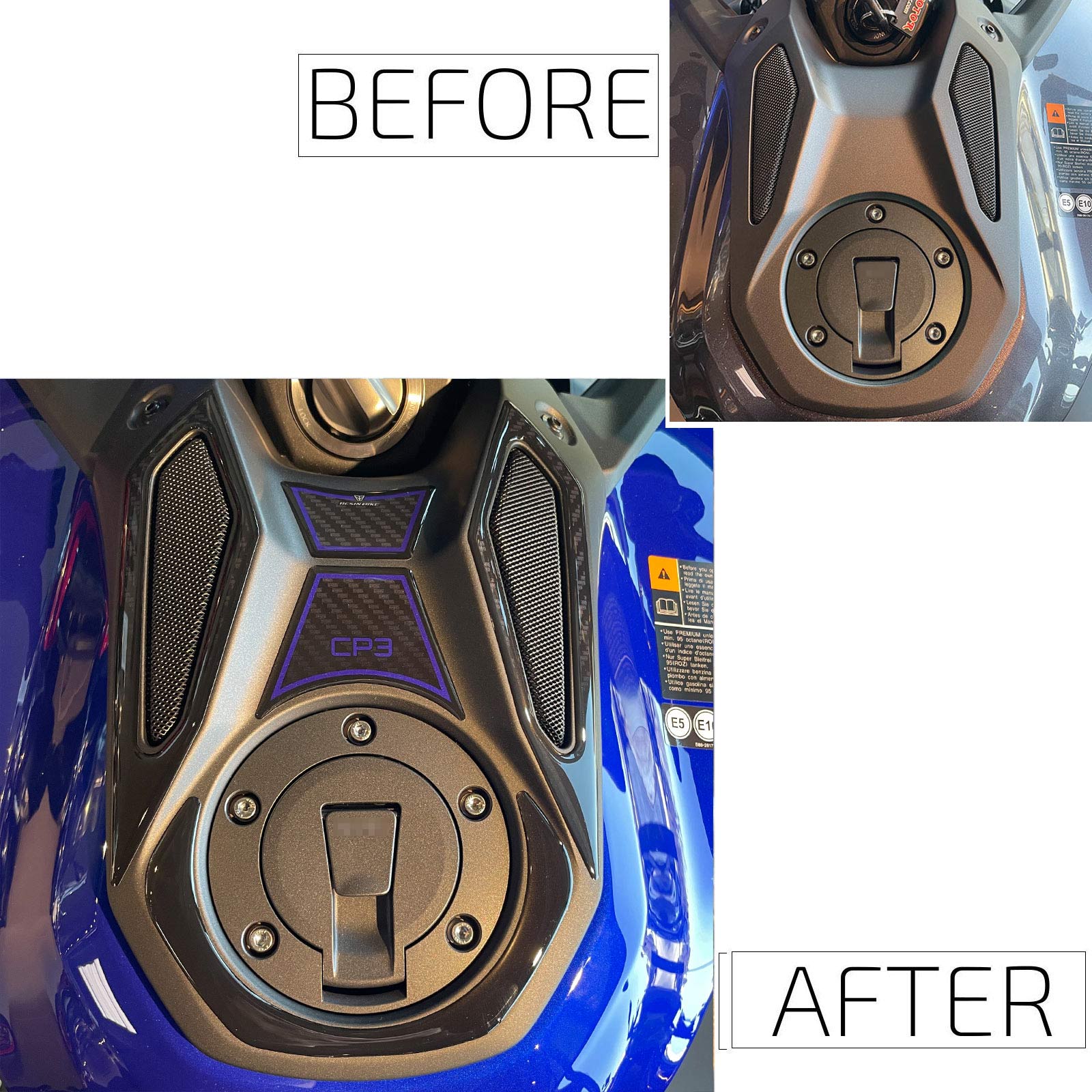 Resin Bike 3D Motorcycle Stickers - Key Area | Yamaha MT-09/MT-09 SP 2024>2025 -   Pyramid Motorcycle Accessories