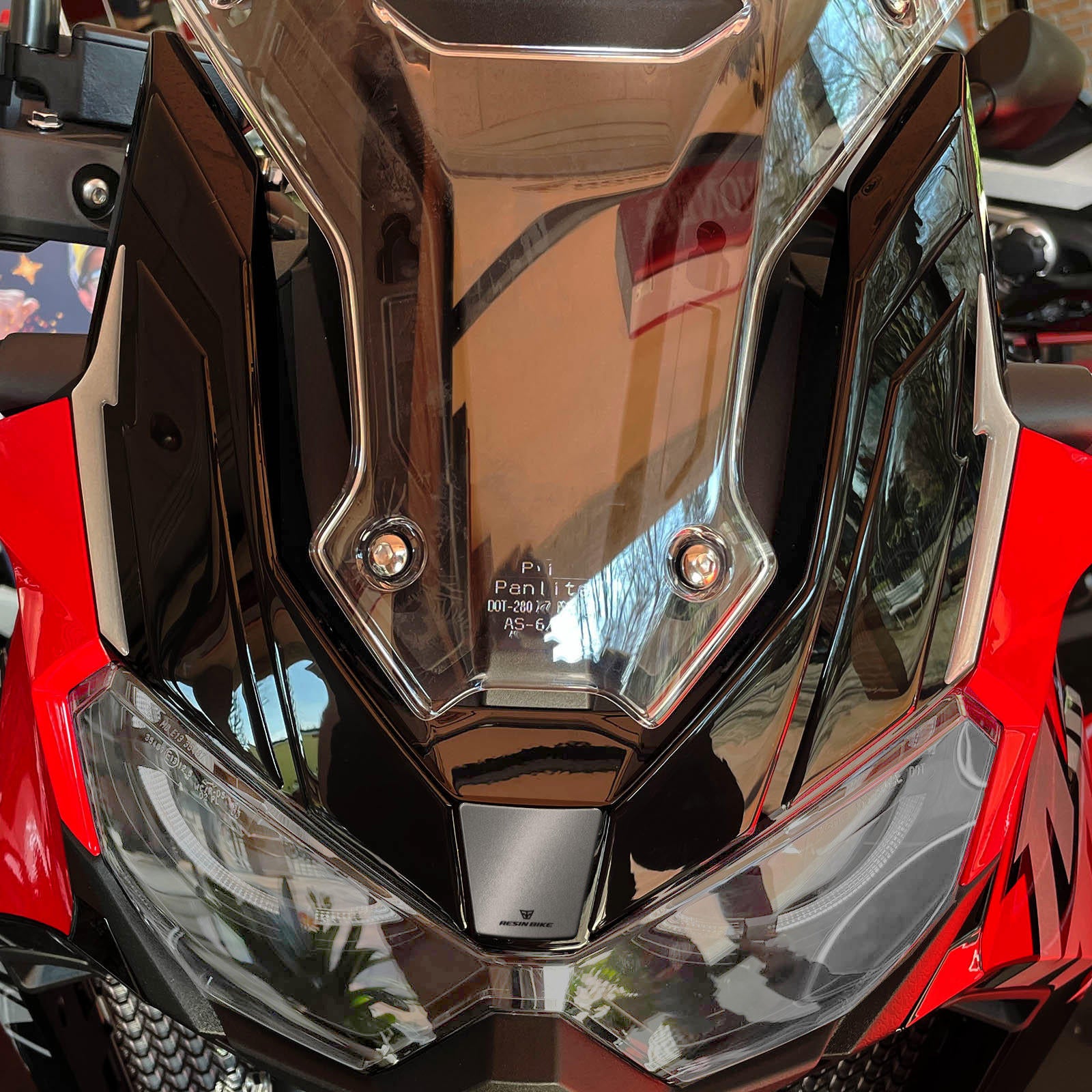 Resin Bike 3D Motorcycle Stickers - Windshield | Honda CRF 1100 L Africa Twin 2023>2026 -   Pyramid Motorcycle Accessories