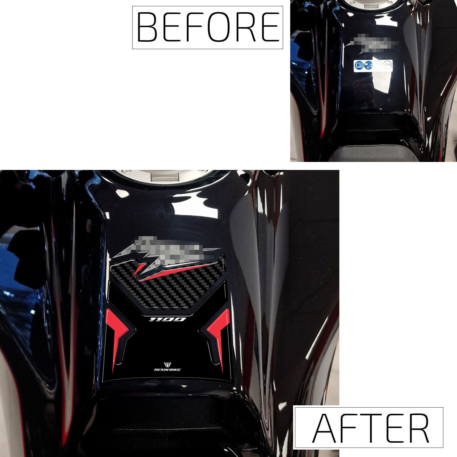 Resin Bike 3D Motorcycle Stickers - Tank Pad | Honda CRF 1100 L Africa Twin 2024>2026 RB-1000757300001 -   Pyramid Motorcycle Accessories
