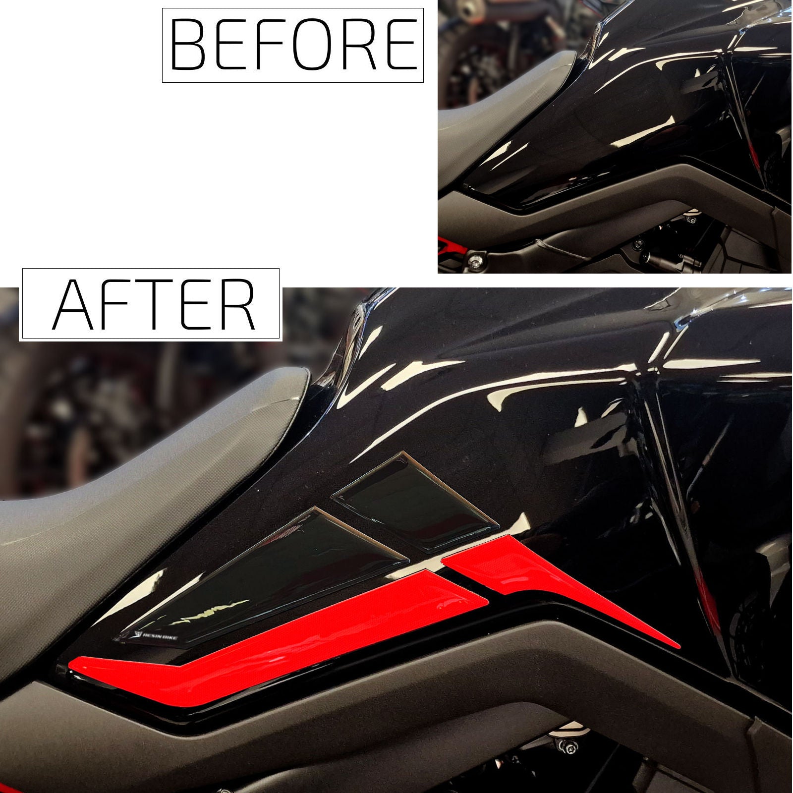 Resin Bike 3D Motorcycle Stickers - Basic Kit | Honda CRF 1100 L Africa Twin 2024>2026 Matte Ballistic Black Metallic -   Pyramid Motorcycle Accessories