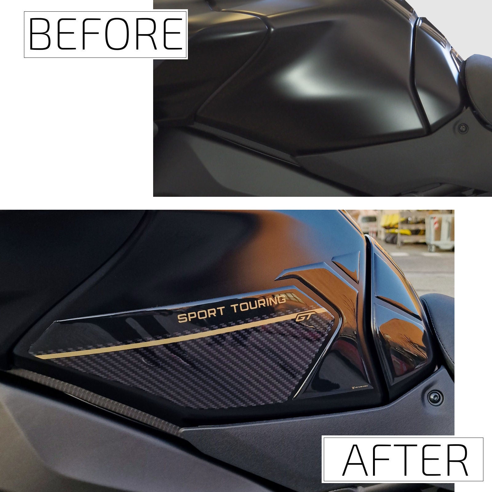 Resin Bike 3D Motorcycle Stickers - Tank Sides | Yamaha Tracer 9 GT 2025>Current -   Pyramid Motorcycle Accessories