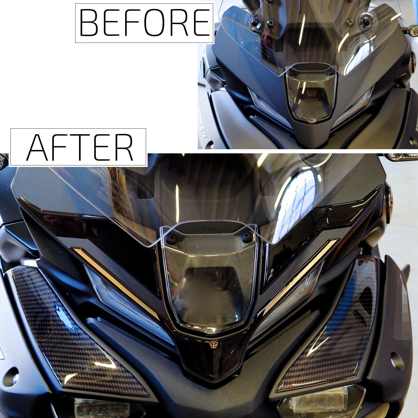 Resin Bike 3D Motorcycle Stickers - Frontal Area | Yamaha Tracer 9 GT 2025>2026 -   Pyramid Motorcycle Accessories