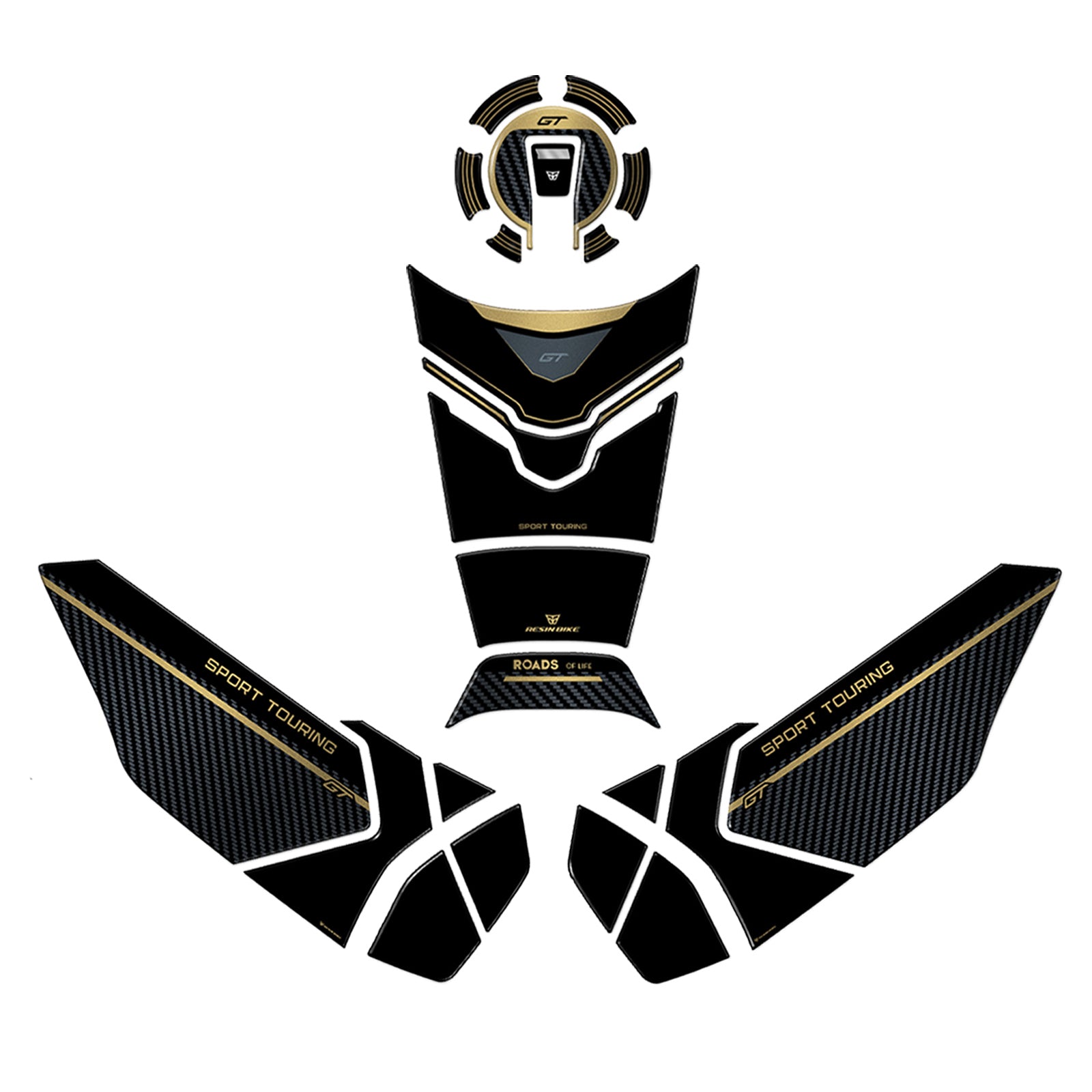 Resin Bike 3D Motorcycle Stickers - Basic Kit | Yamaha Tracer 9 GT 2025>2026 RB-1000759600000 -   Pyramid Motorcycle Accessories