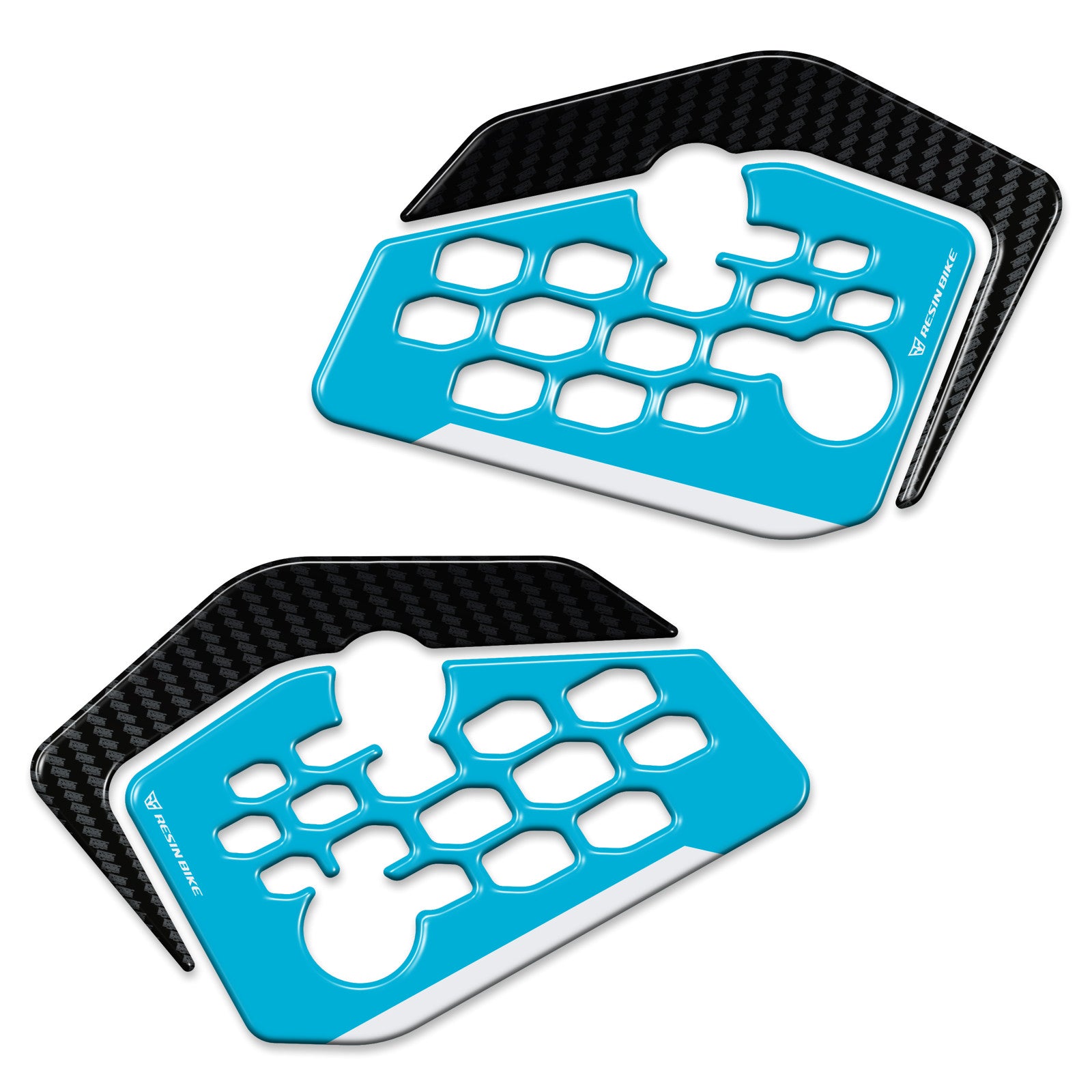 Resin Bike 3D Motorcycle Stickers - Heel Pads | Yamaha MT-07 2025>Current -   Pyramid Motorcycle Accessories
