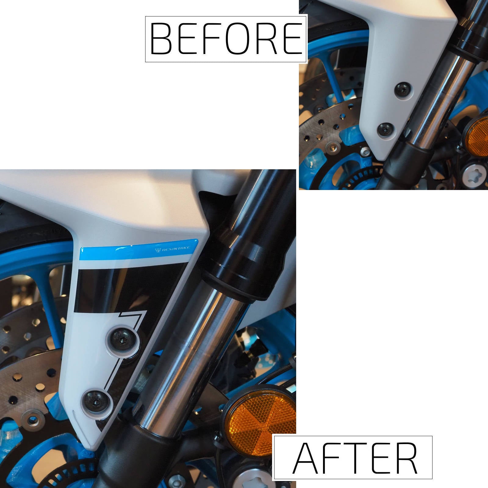 Resin Bike 3D Motorcycle Stickers - Side Panels | Yamaha MT-07 2025>Current -   Pyramid Motorcycle Accessories