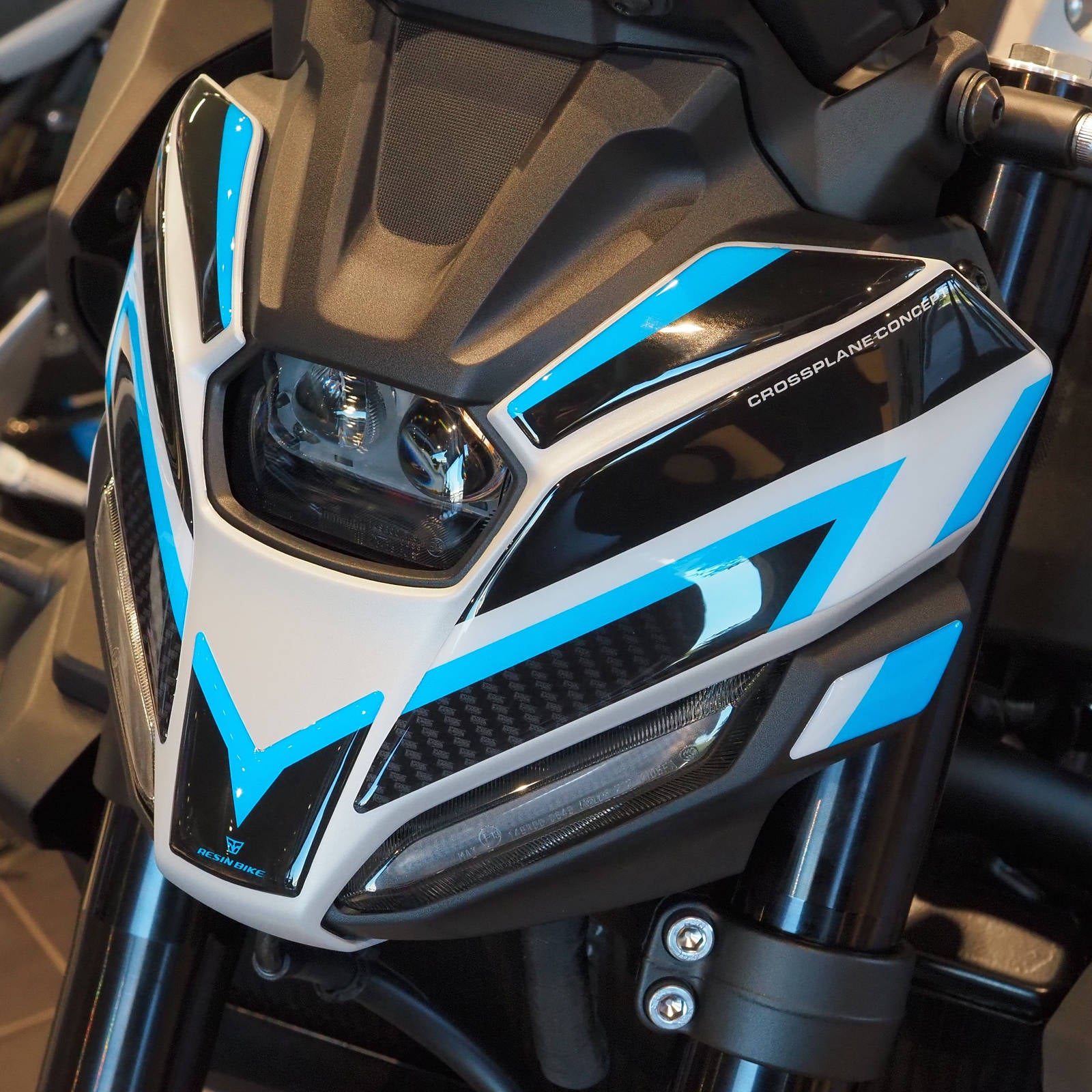 Resin Bike 3D Motorcycle Stickers - Frontal Area | Yamaha MT-07 2025>2026 -   Pyramid Motorcycle Accessories