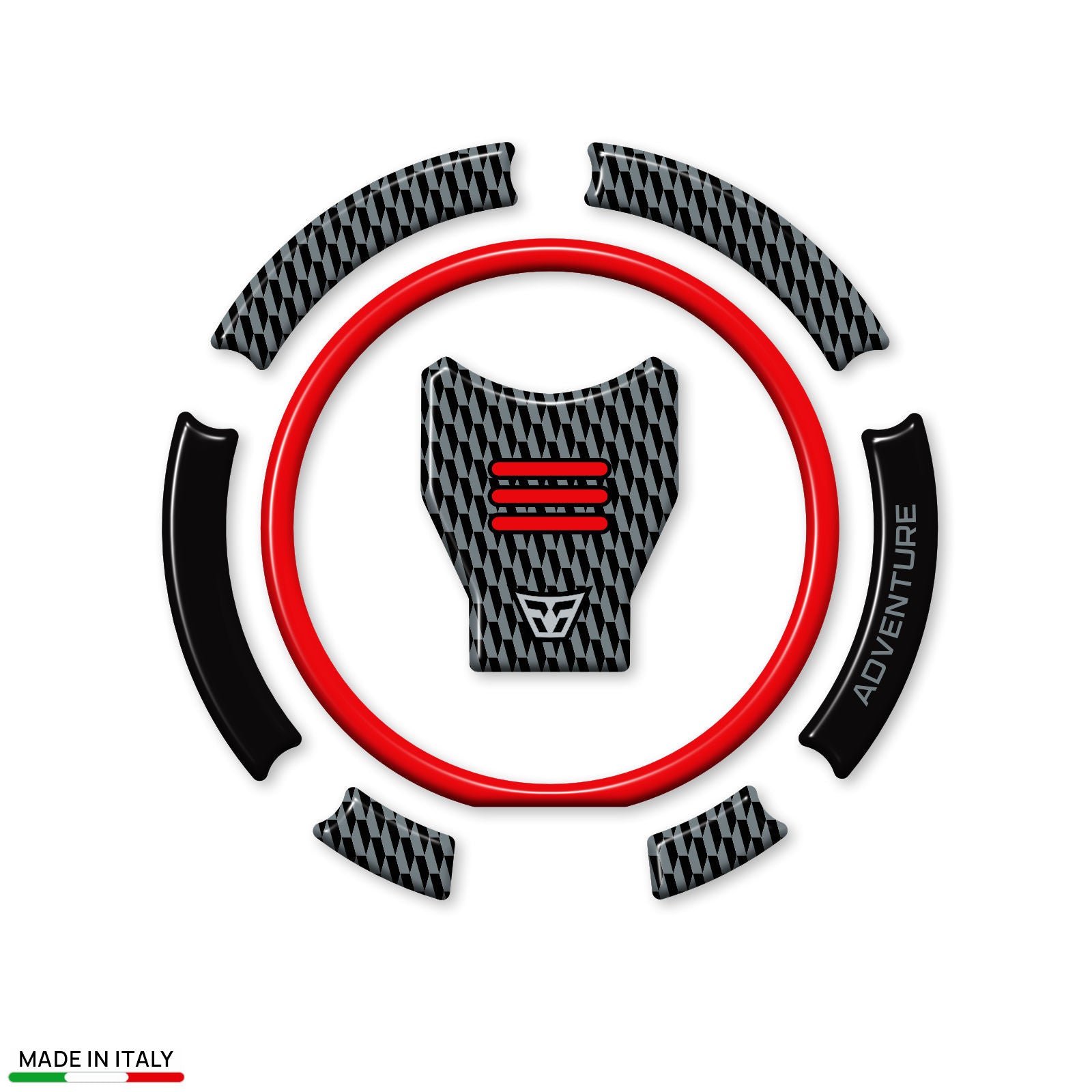 Resin Bike 3D Motorcycle Stickers - Fuel Cap | Morbidelli T 1002 VX 2024>2026 -   Pyramid Motorcycle Accessories