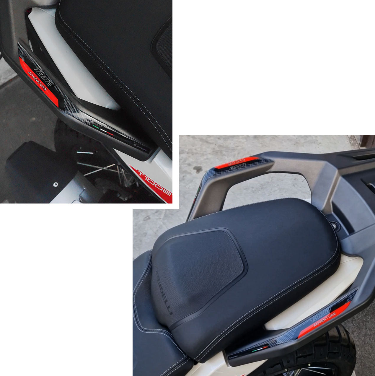 Resin Bike 3D Motorcycle Stickers - Passenger Handles | Morbidelli T 1002 VX 2024>2026 -   Pyramid Motorcycle Accessories