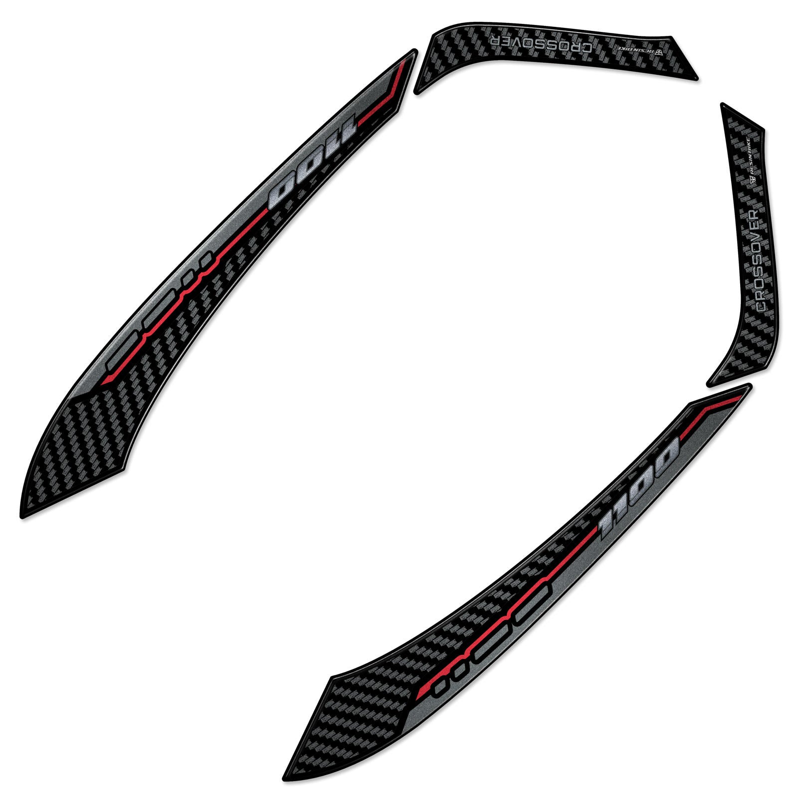 Resin Bike 3D Motorcycle Stickers - Passenger Handles | Honda NT 1100 2025>2026 RB-1000764300001 -   Pyramid Motorcycle Accessories