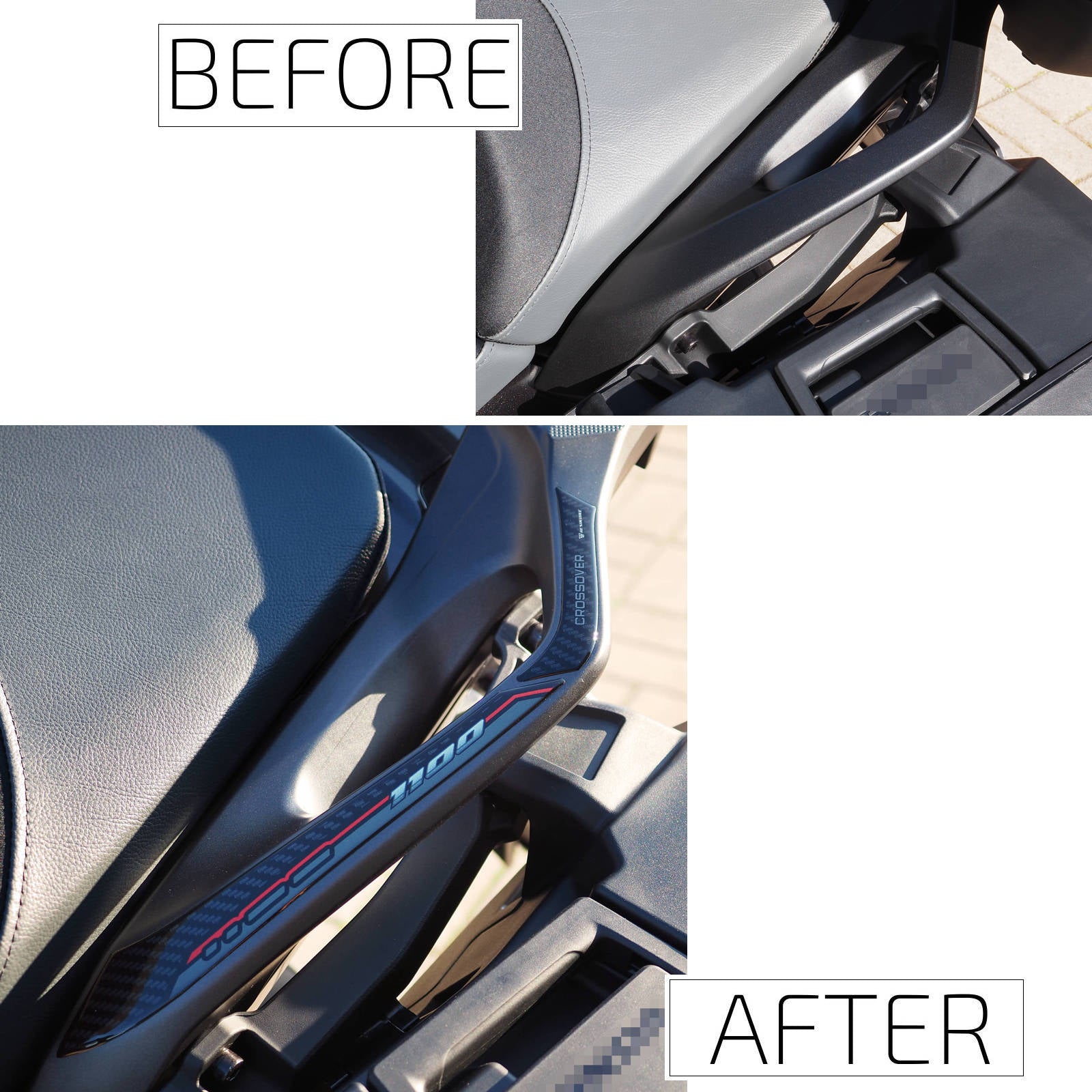 Resin Bike 3D Motorcycle Stickers - Passenger Handles | Honda NT 1100 2025>2026 RB-1000764300001 -   Pyramid Motorcycle Accessories
