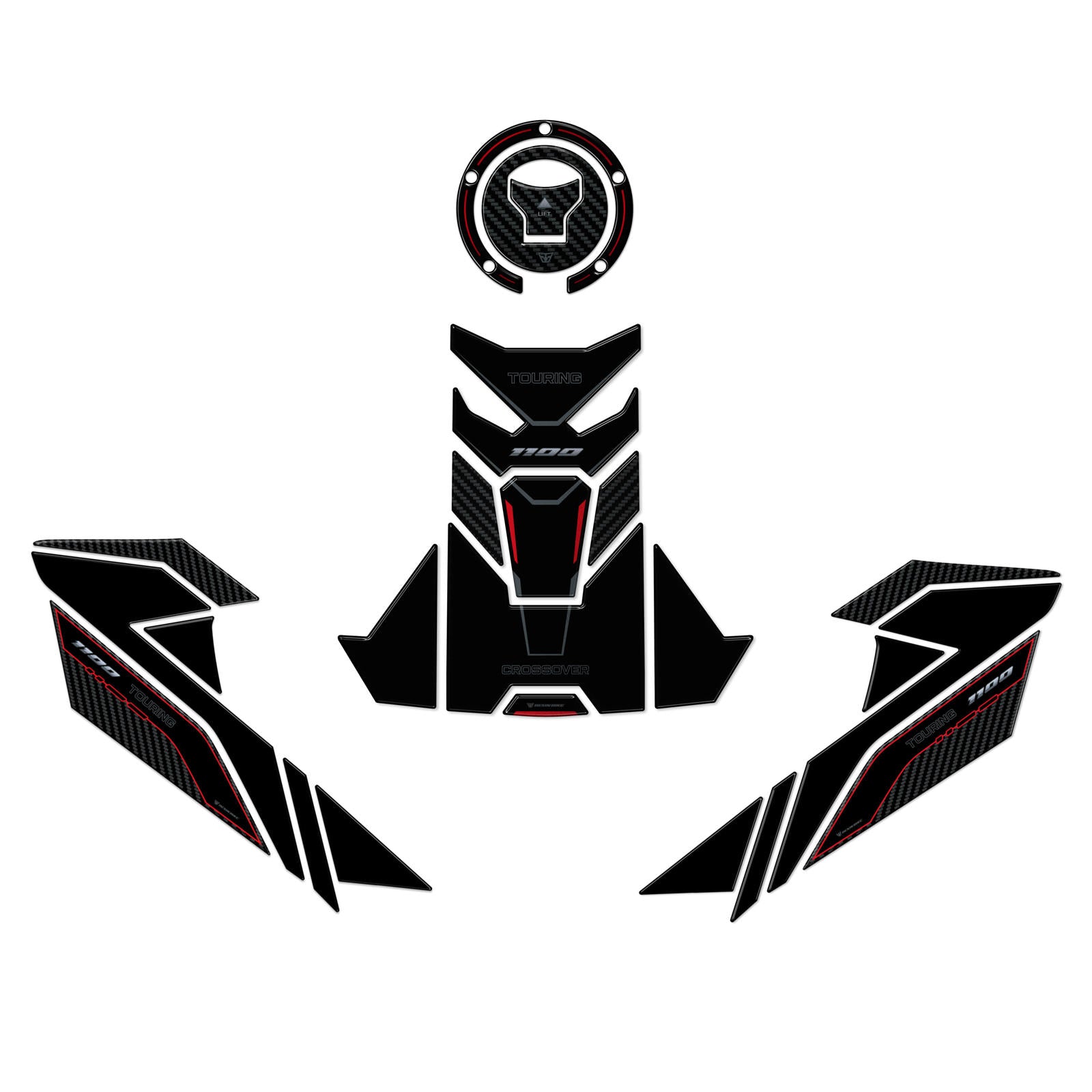 Resin Bike 3D Motorcycle Stickers - Basic Kit | Honda NT 1100 2025>2026 -   Pyramid Motorcycle Accessories