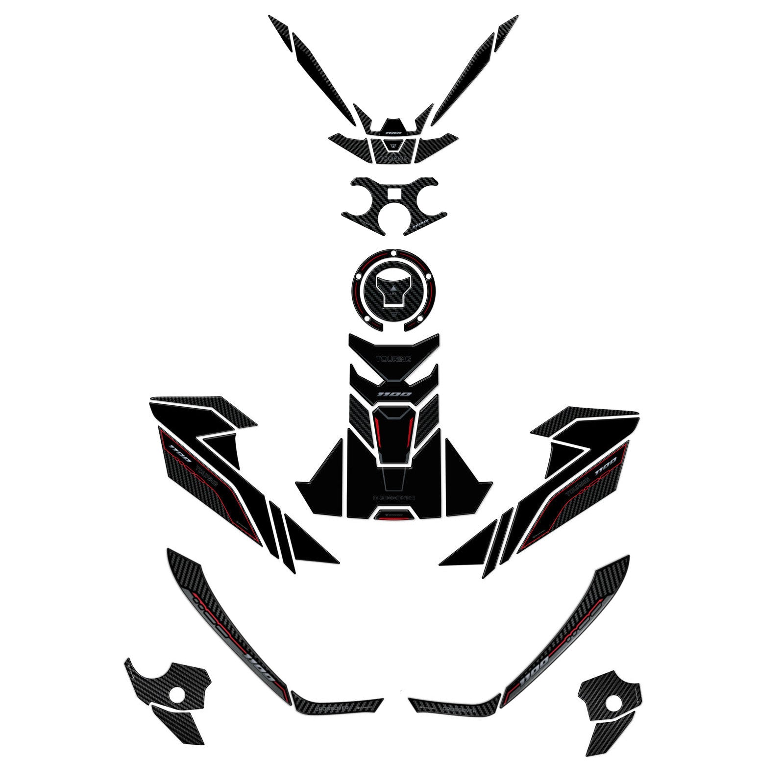 Resin Bike 3D Motorcycle Stickers - Full Kit | Honda NT 1100 2025>2026 -   Pyramid Motorcycle Accessories