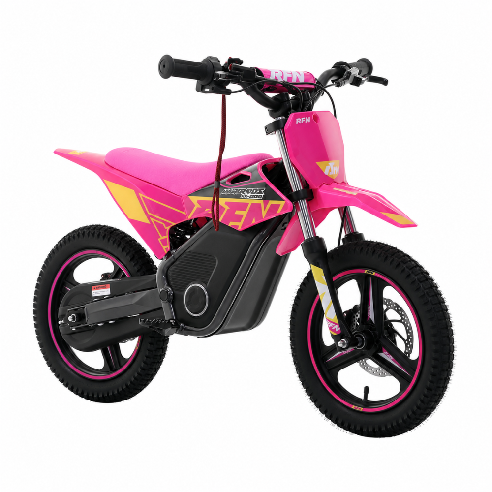 RFN Warrior SX-E700 R 14-inch Kids Electric MX Bike | Pink/Yellow