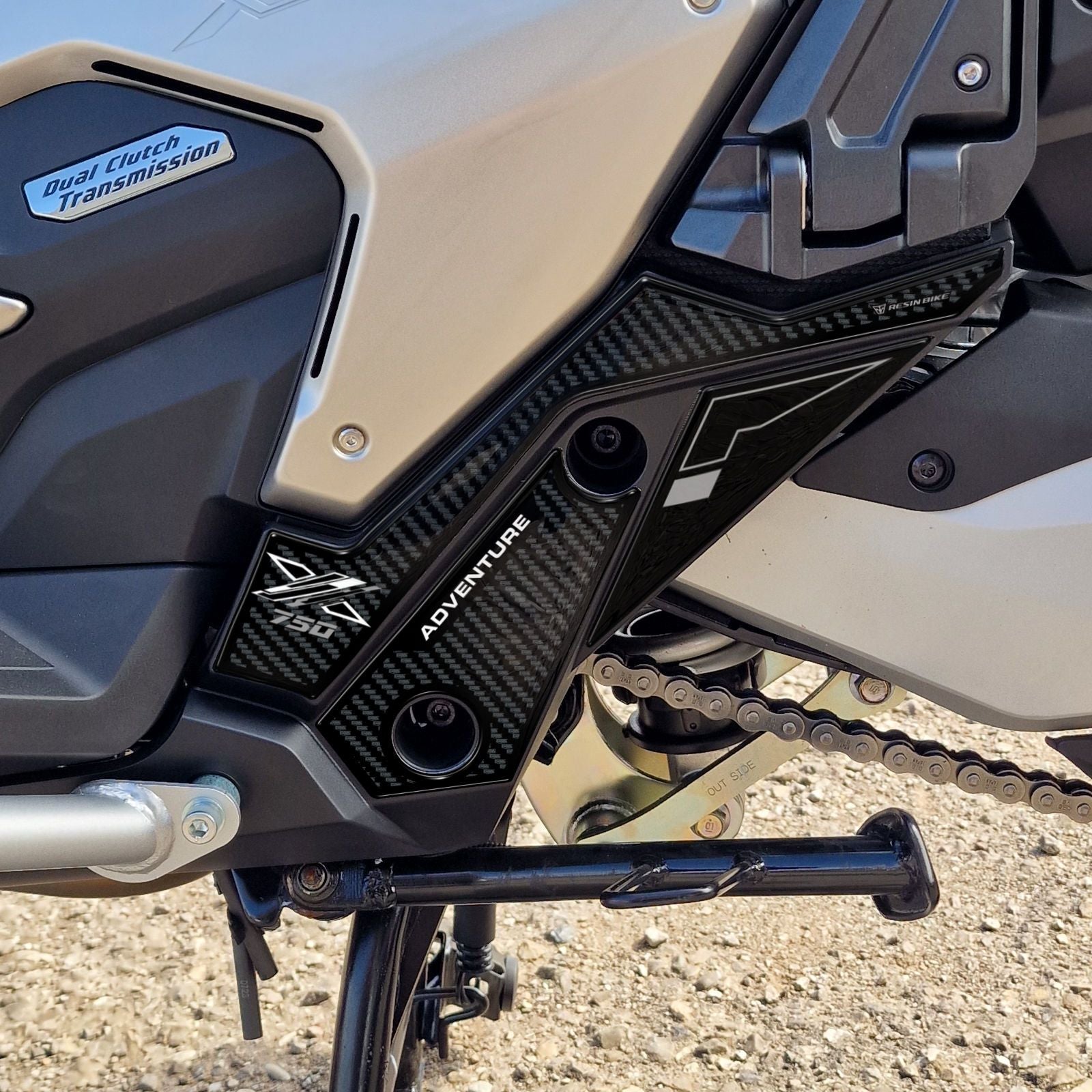 Resin Bike 3D Motorcycle Stickers - Heel Pads | Honda X-Adv 2021>2026 -   Pyramid Motorcycle Accessories