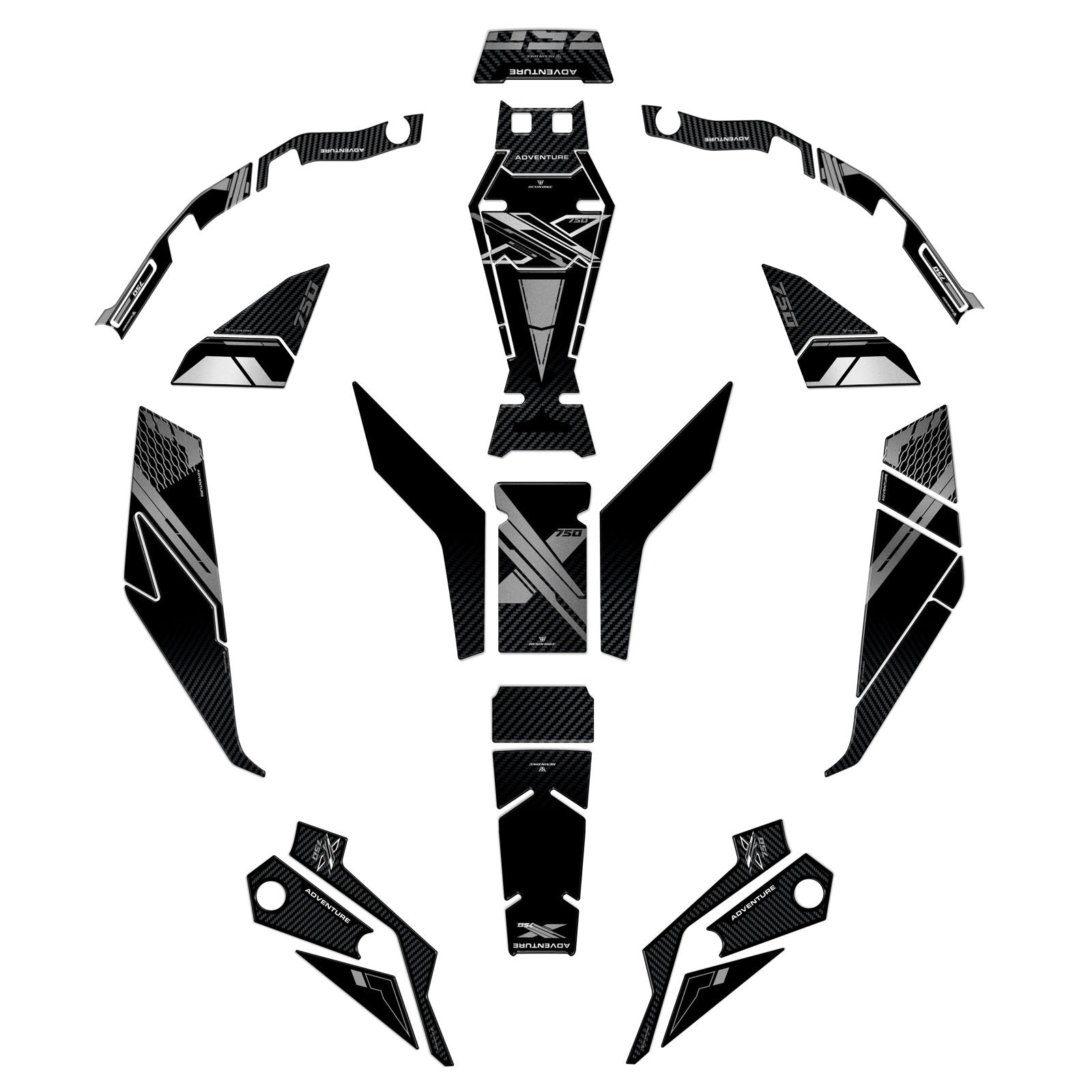 Resin Bike 3D Motorcycle Stickers - Tank Kit | Honda X-Adv 2025>Current -   Pyramid Motorcycle Accessories