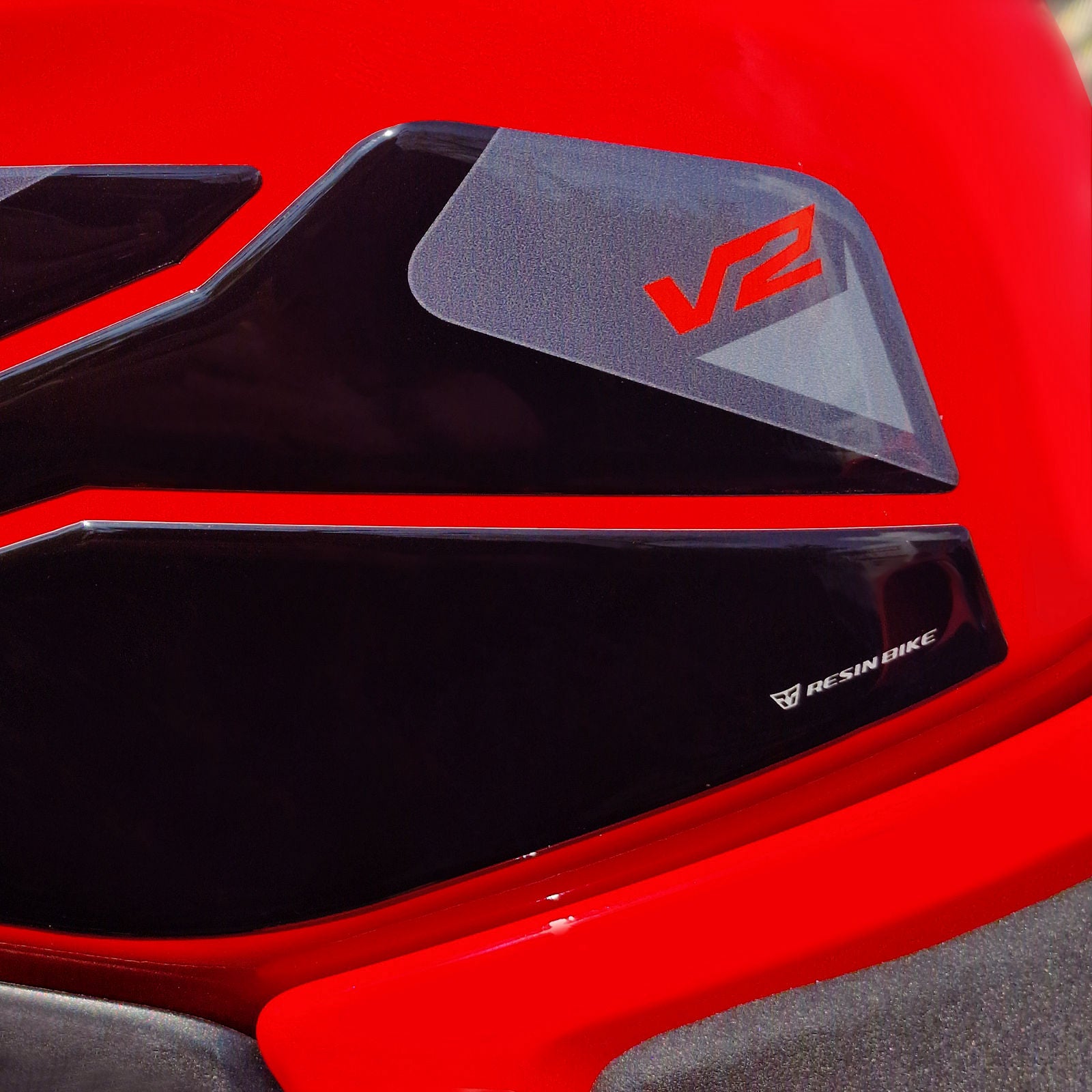 Resin Bike 3D Motorcycle Stickers - Tank Sides | Ducati Panigale V2 2025>2026 -   Pyramid Motorcycle Accessories
