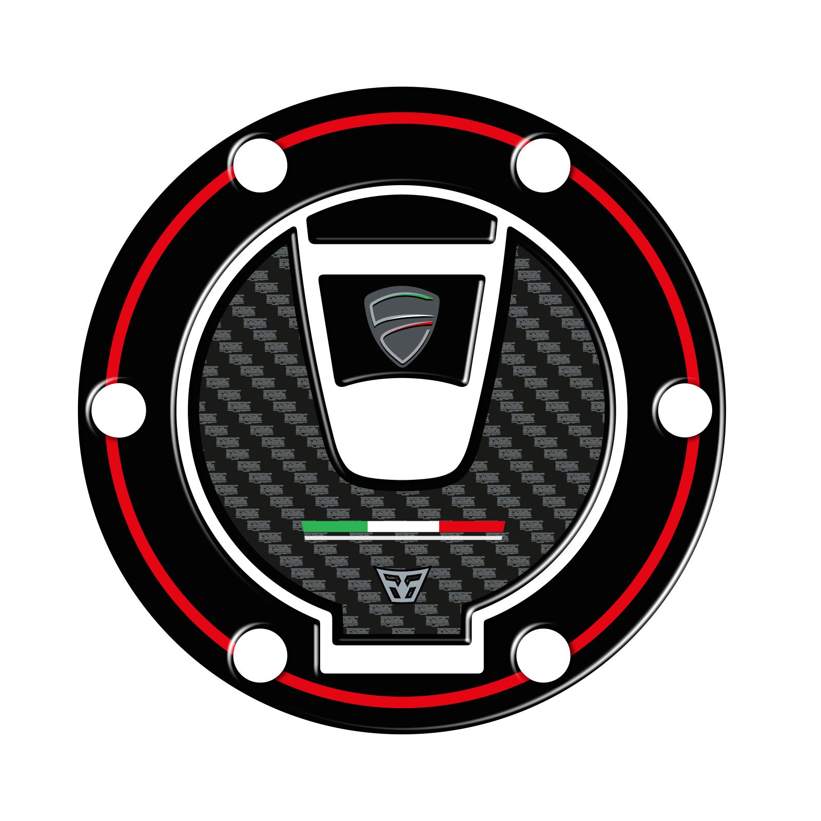 Resin Bike 3D Motorcycle Stickers - Fuel Cap | Ducati Multistrada V4/V4 S 2021>2026 -   Pyramid Motorcycle Accessories
