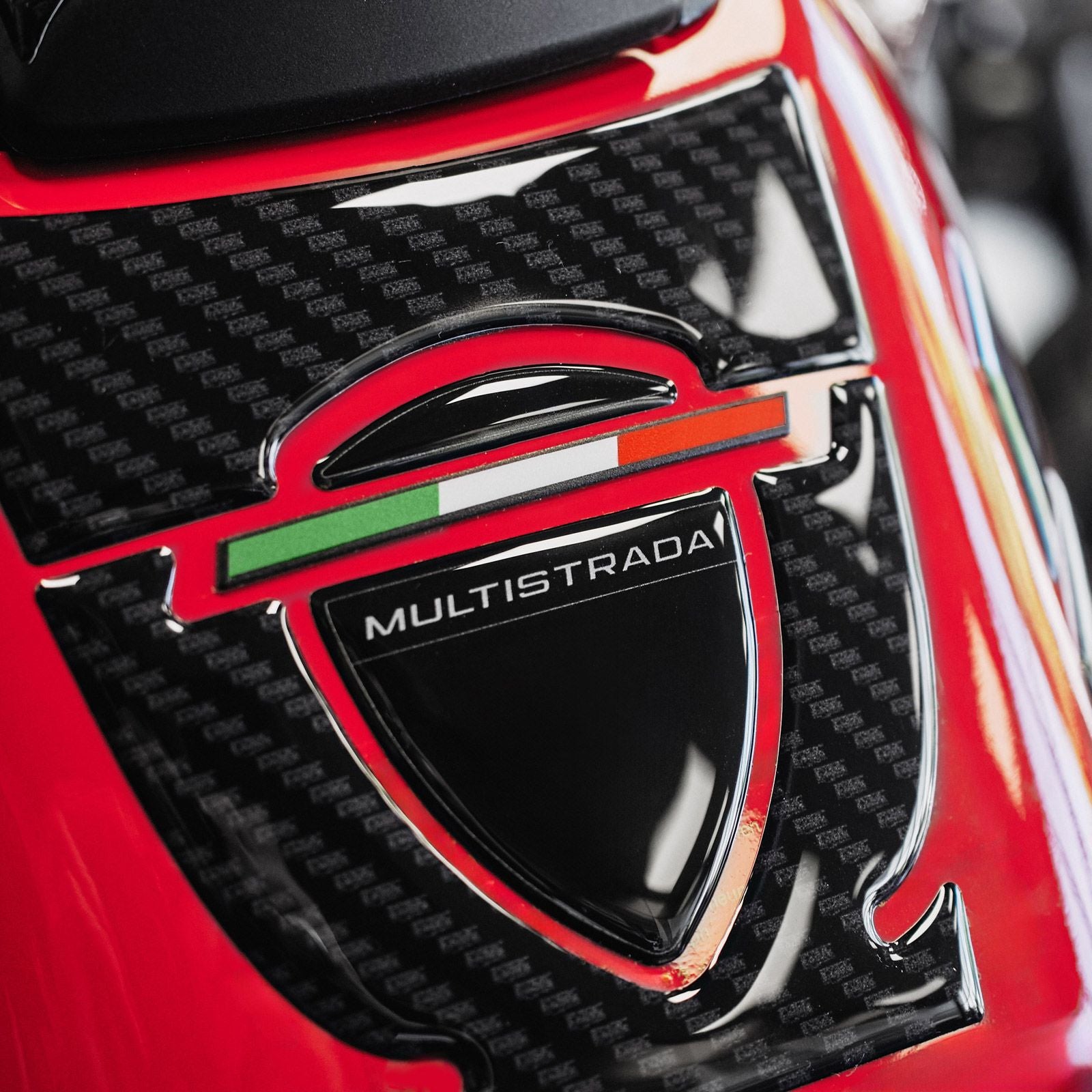 Resin Bike 3D Motorcycle Stickers - Tank Pad | Ducati Multistrada V4/V4 S 2024>2026 -   Pyramid Motorcycle Accessories