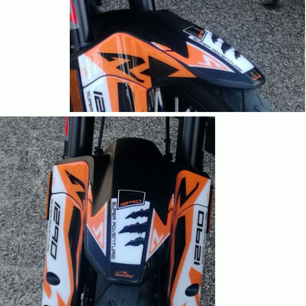 Resin Bike 3D Motorcycle Stickers - Front Fender | KTM 1290 Super Adventure R 2017>2020 RB-B5T08259 -   Pyramid Motorcycle Accessories