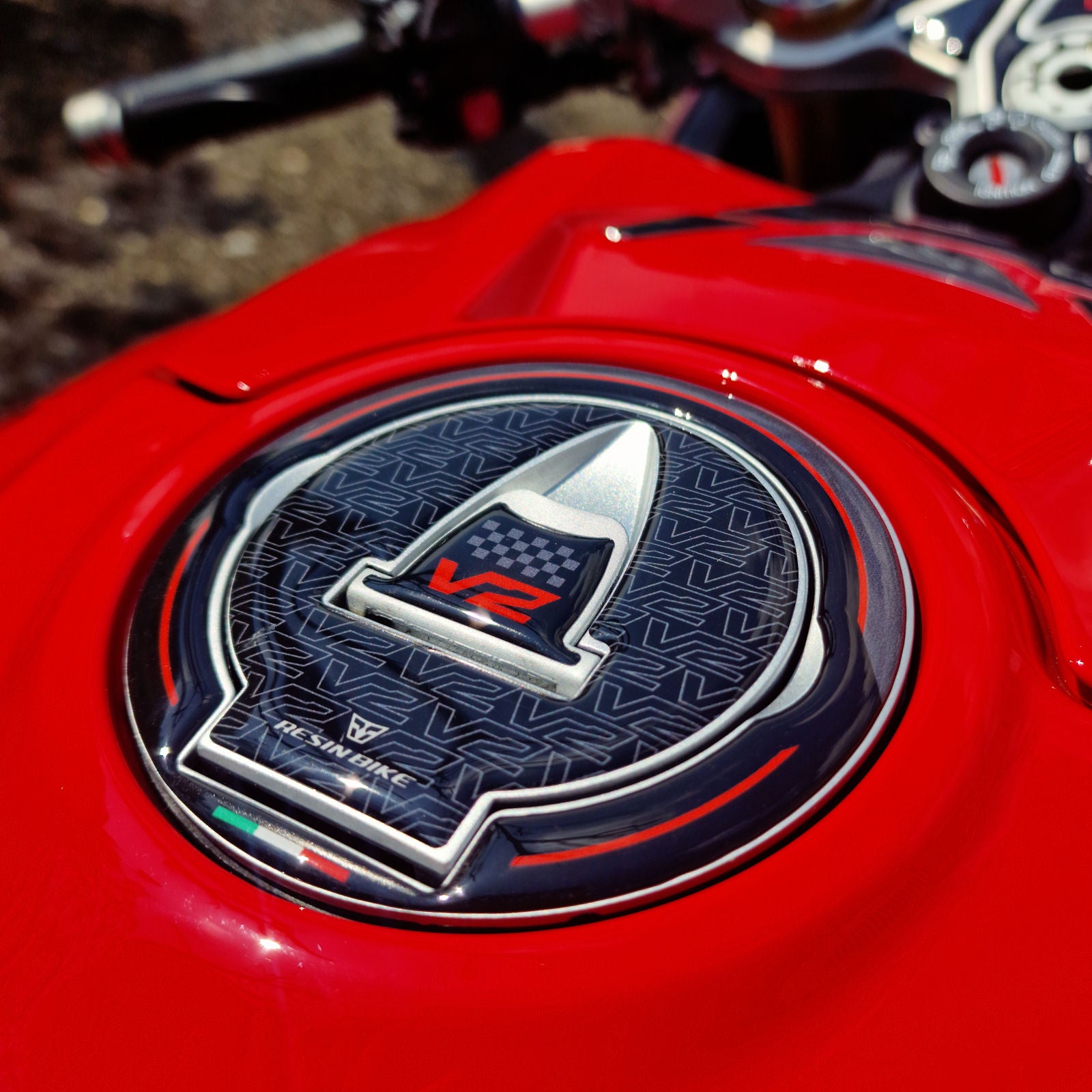 Resin Bike 3D Motorcycle Stickers - Fuel Cap | Ducati Panigale V2 2025>2026 -   Pyramid Motorcycle Accessories