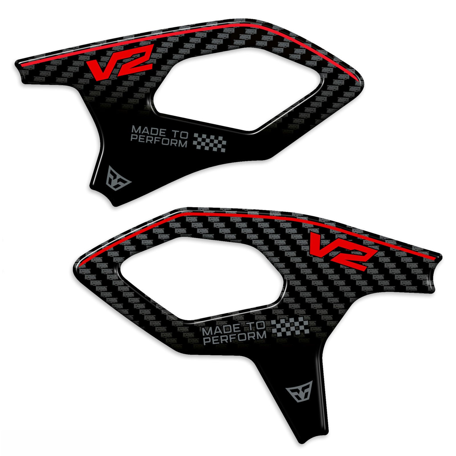 Resin Bike 3D Motorcycle Stickers - Heel Pads | Ducati Panigale V2 2025>2026 -   Pyramid Motorcycle Accessories