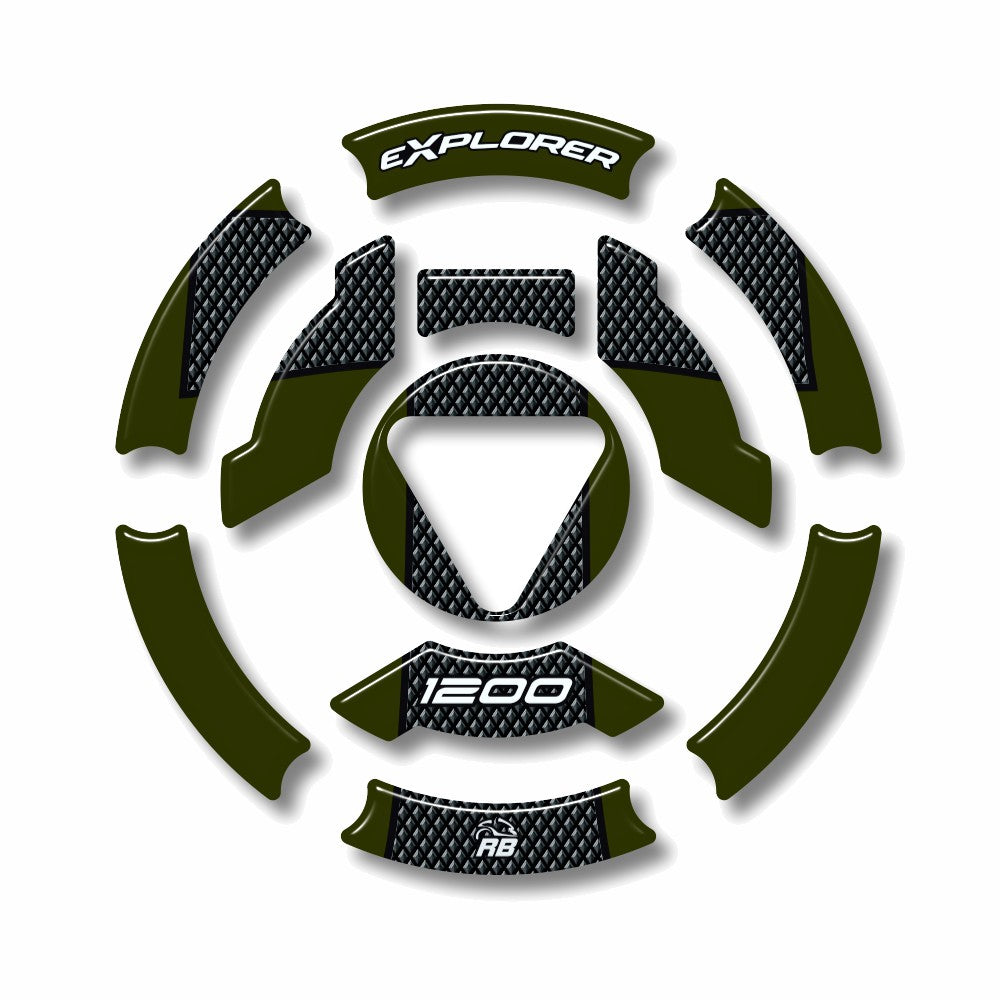 Resin Bike 3D Motorcycle Stickers - Fuel Cap | Triumph Tiger 1200 2016>2020 -   Pyramid Motorcycle Accessories