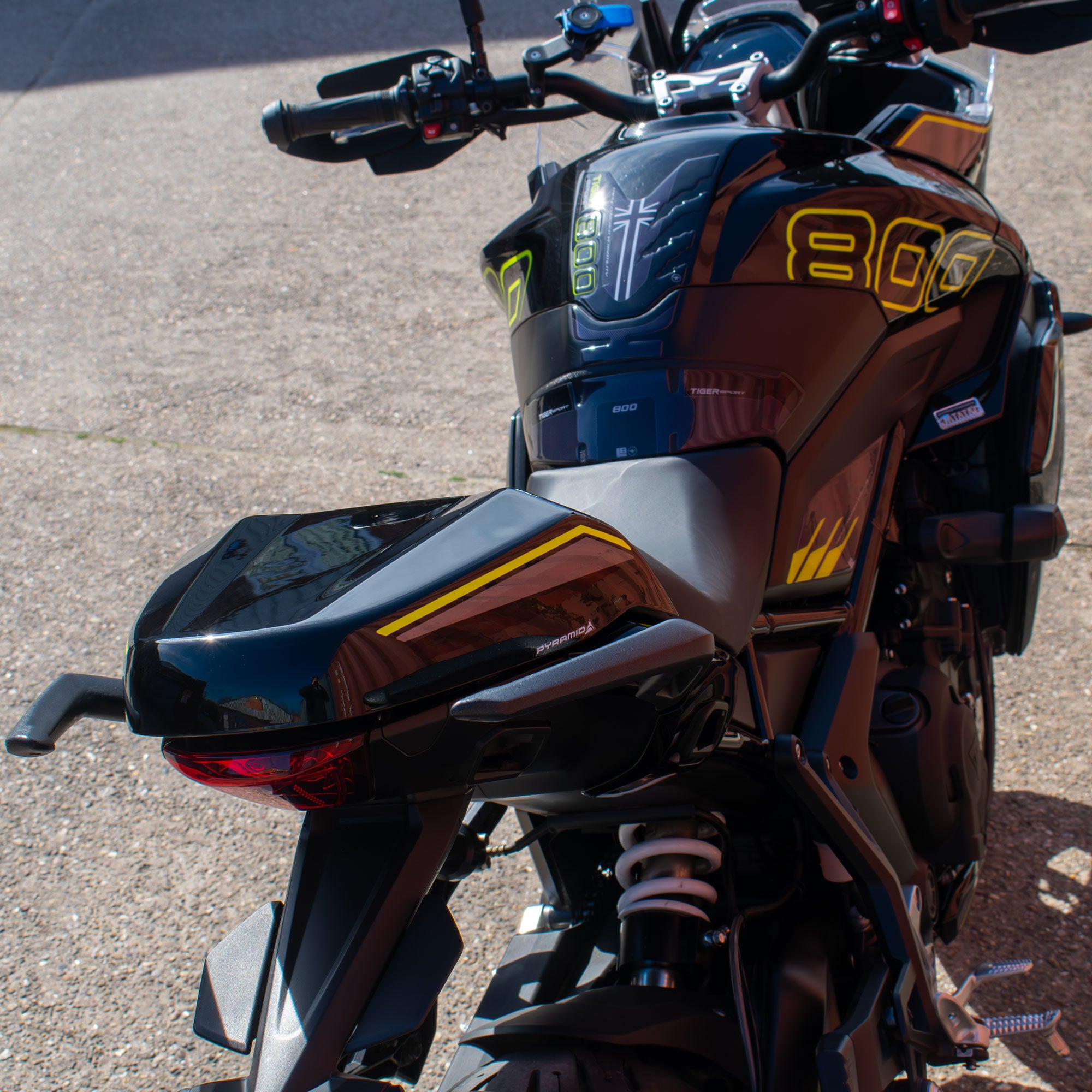 Pyramid Seat Cowl | Cosmic Yellow | Triumph Tiger Sport 800 2025>Current -   Pyramid Motorcycle Accessories