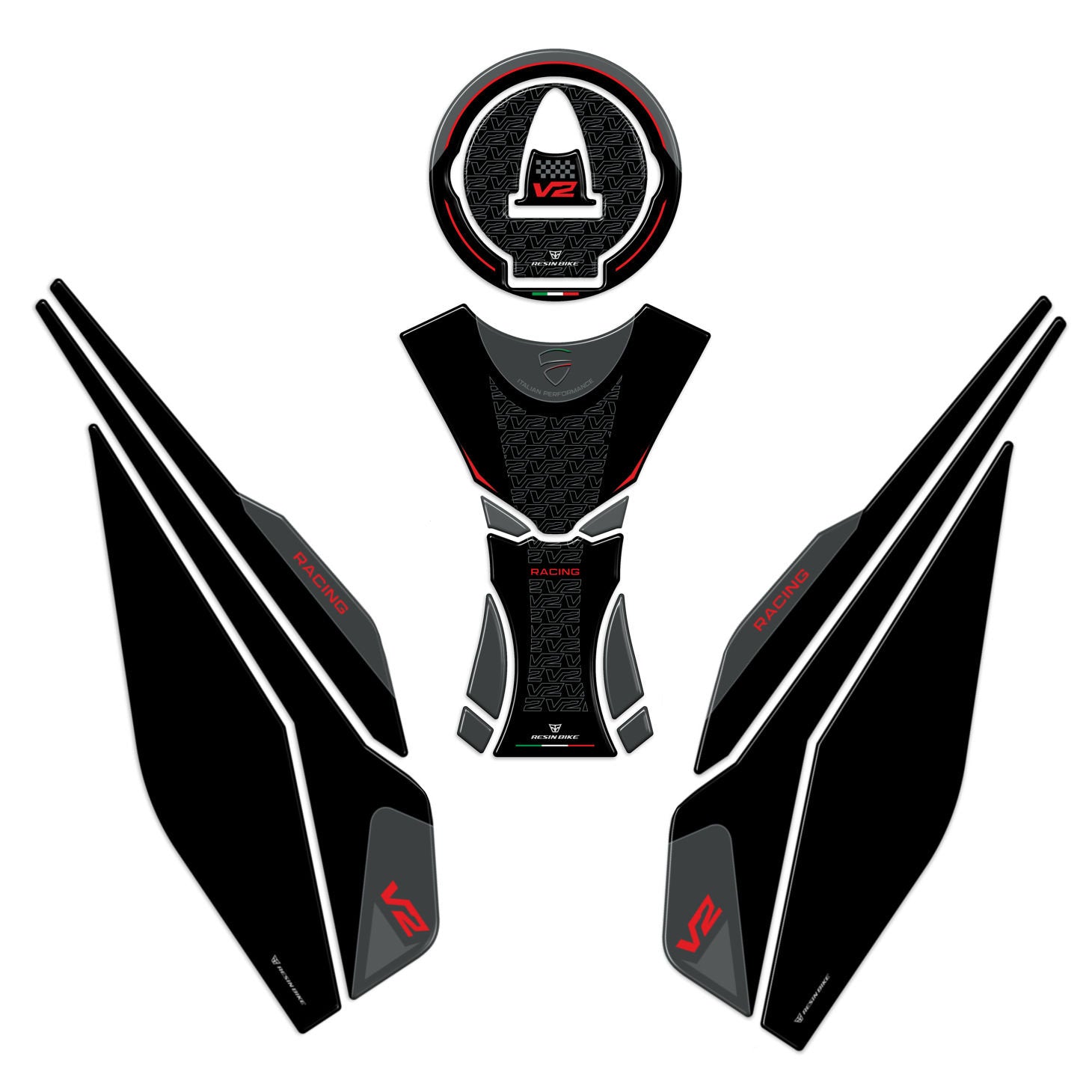Resin Bike 3D Motorcycle Stickers - Basic Kit | Ducati Panigale V2 2025>2026 -   Pyramid Motorcycle Accessories