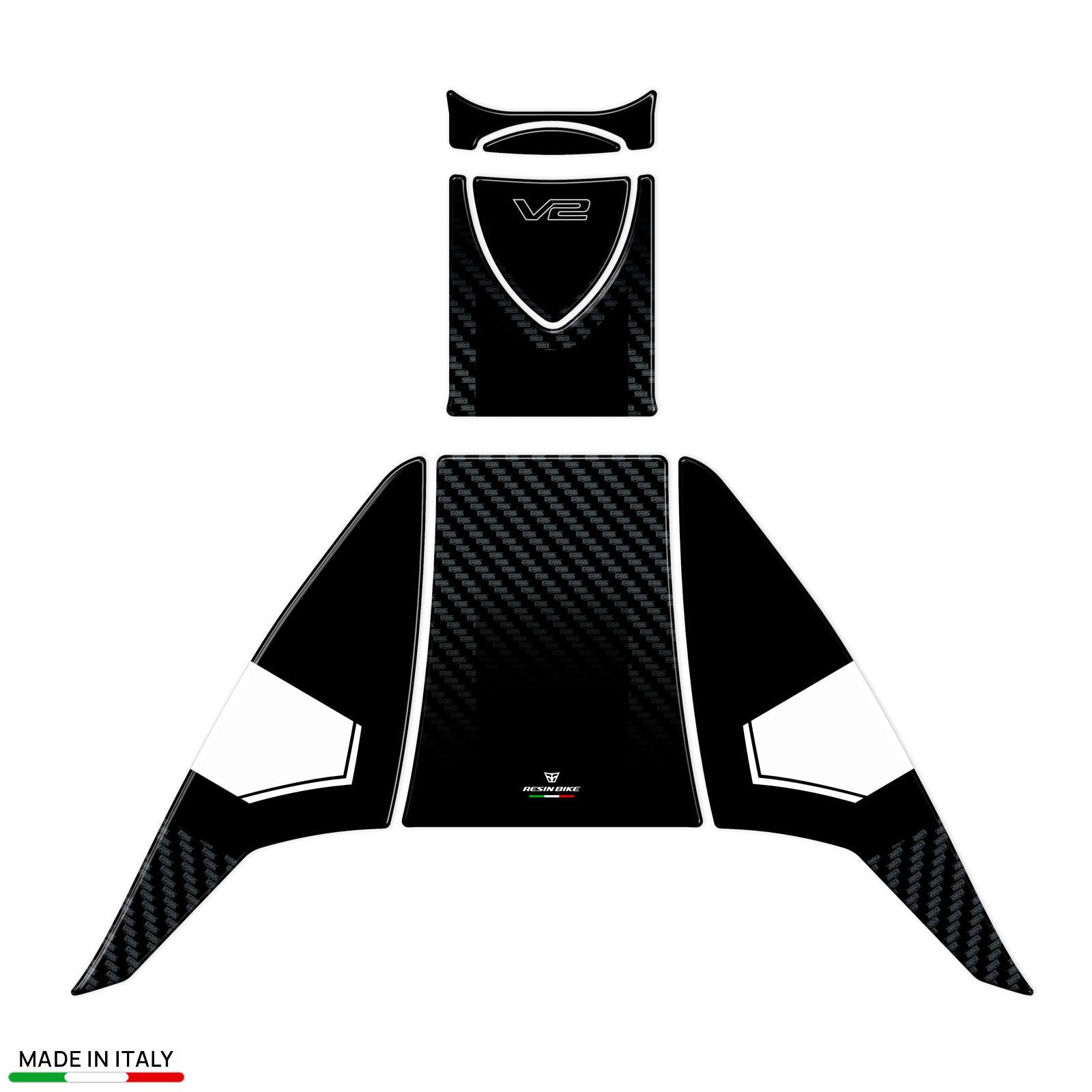 Resin Bike 3D Motorcycle Stickers - Tank Pad | Ducati Multistrada V2/V2S 2025>Current -   Pyramid Motorcycle Accessories
