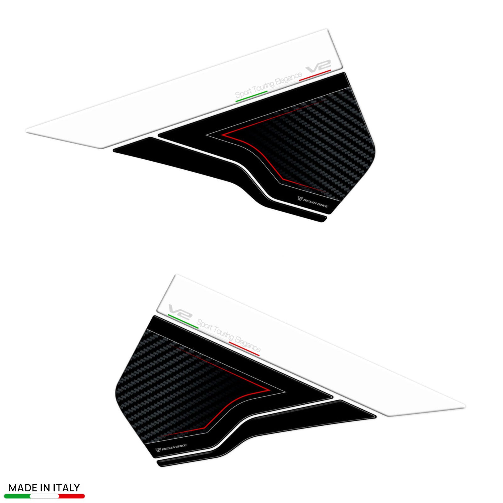 Resin Bike 3D Motorcycle Stickers - Tank Sides | Ducati Multistrada V2/V2S 2025>Current -   Pyramid Motorcycle Accessories
