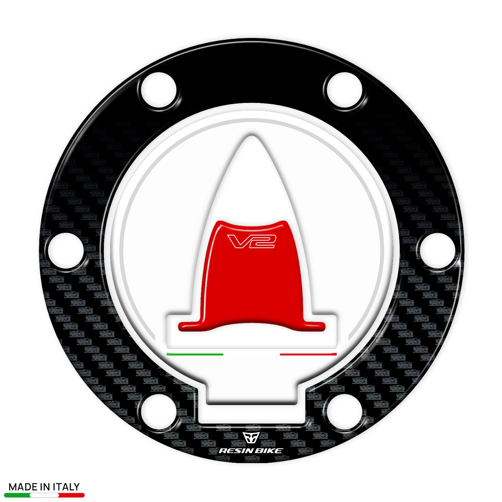 Resin Bike 3D Motorcycle Stickers - Fuel Cap | Ducati Multistrada V2/V2 S 2025>2026 -   Pyramid Motorcycle Accessories