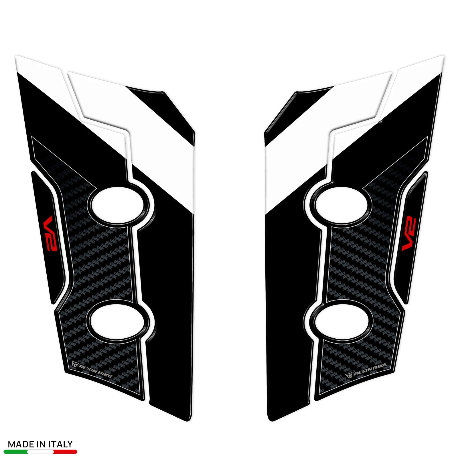 Resin Bike 3D Motorcycle Stickers - Front Fender Sides | Ducati Multistrada V2/V2S 2025>Current -   Pyramid Motorcycle Accessories