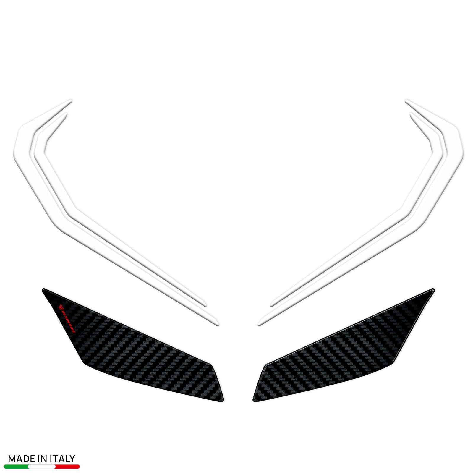 Resin Bike 3D Motorcycle Stickers - Frontal Area | Ducati Multistrada V2/V2S 2025>Current -   Pyramid Motorcycle Accessories