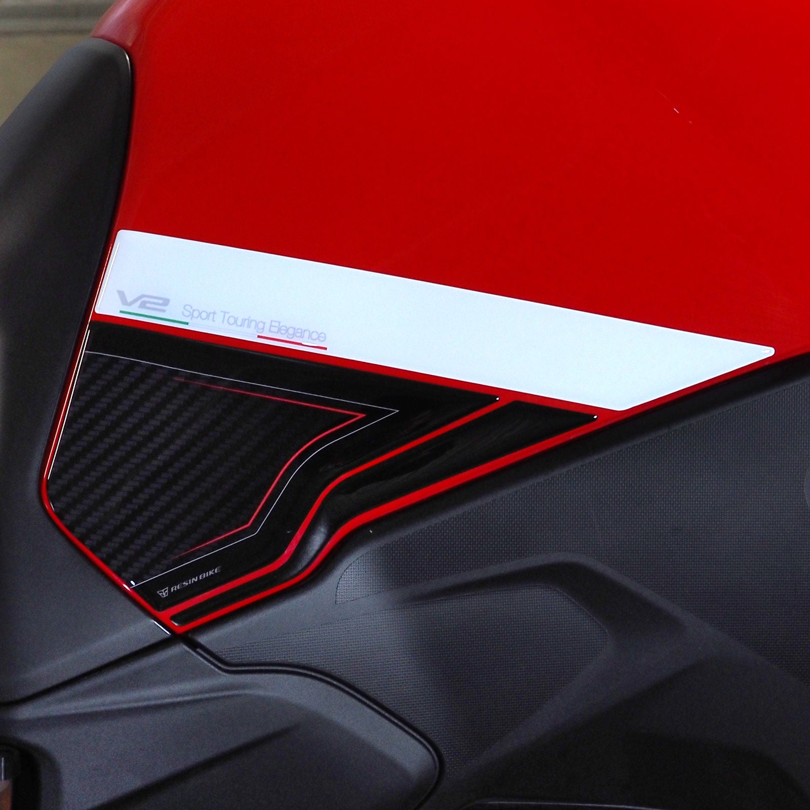 Resin Bike 3D Motorcycle Stickers - Tank Kit | Ducati Multistrada V2/V2S 2025>Current -   Pyramid Motorcycle Accessories