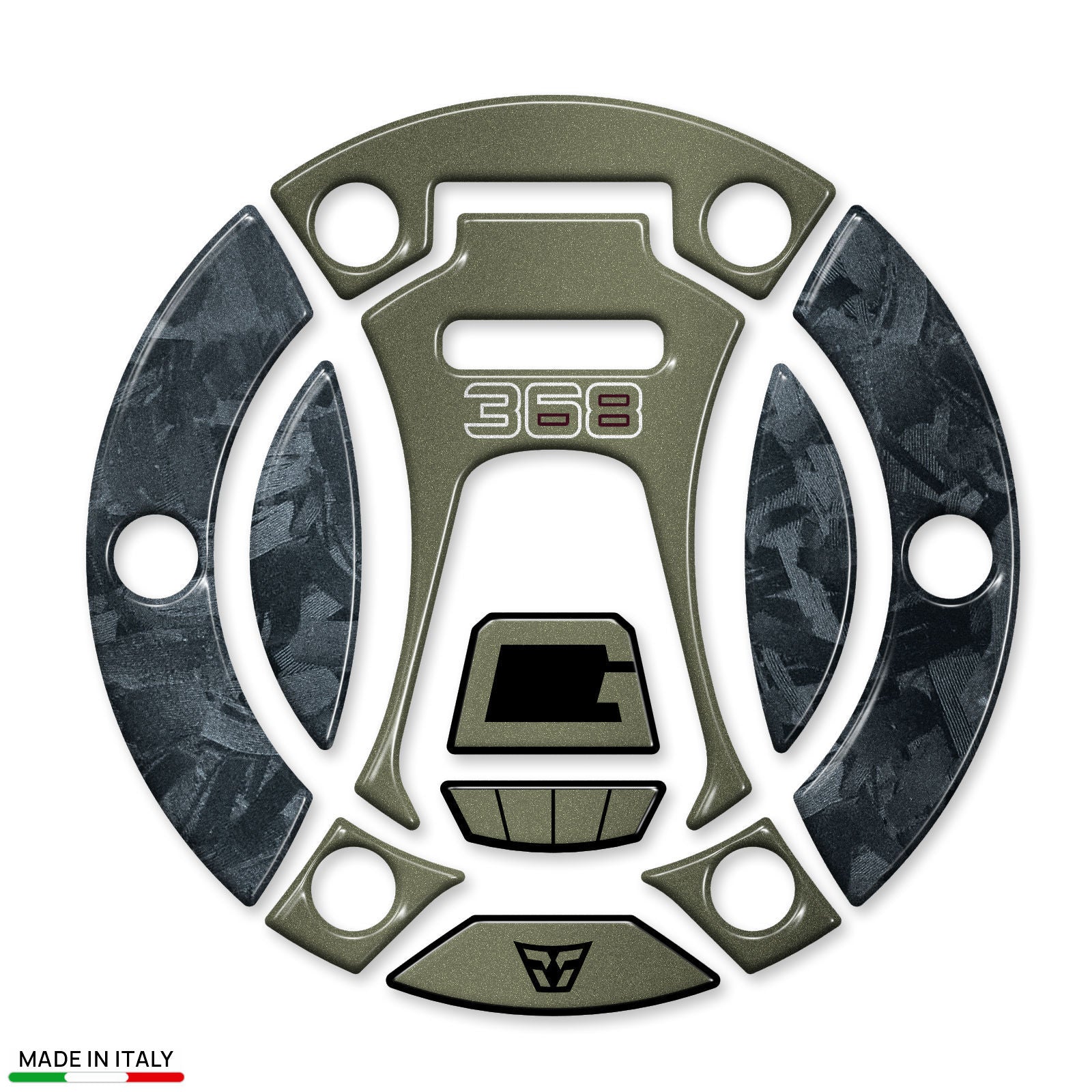 Resin Bike 3D Motorcycle Stickers - Fuel Cap | Zontes ZT368T-G 2025>2026 -   Pyramid Motorcycle Accessories
