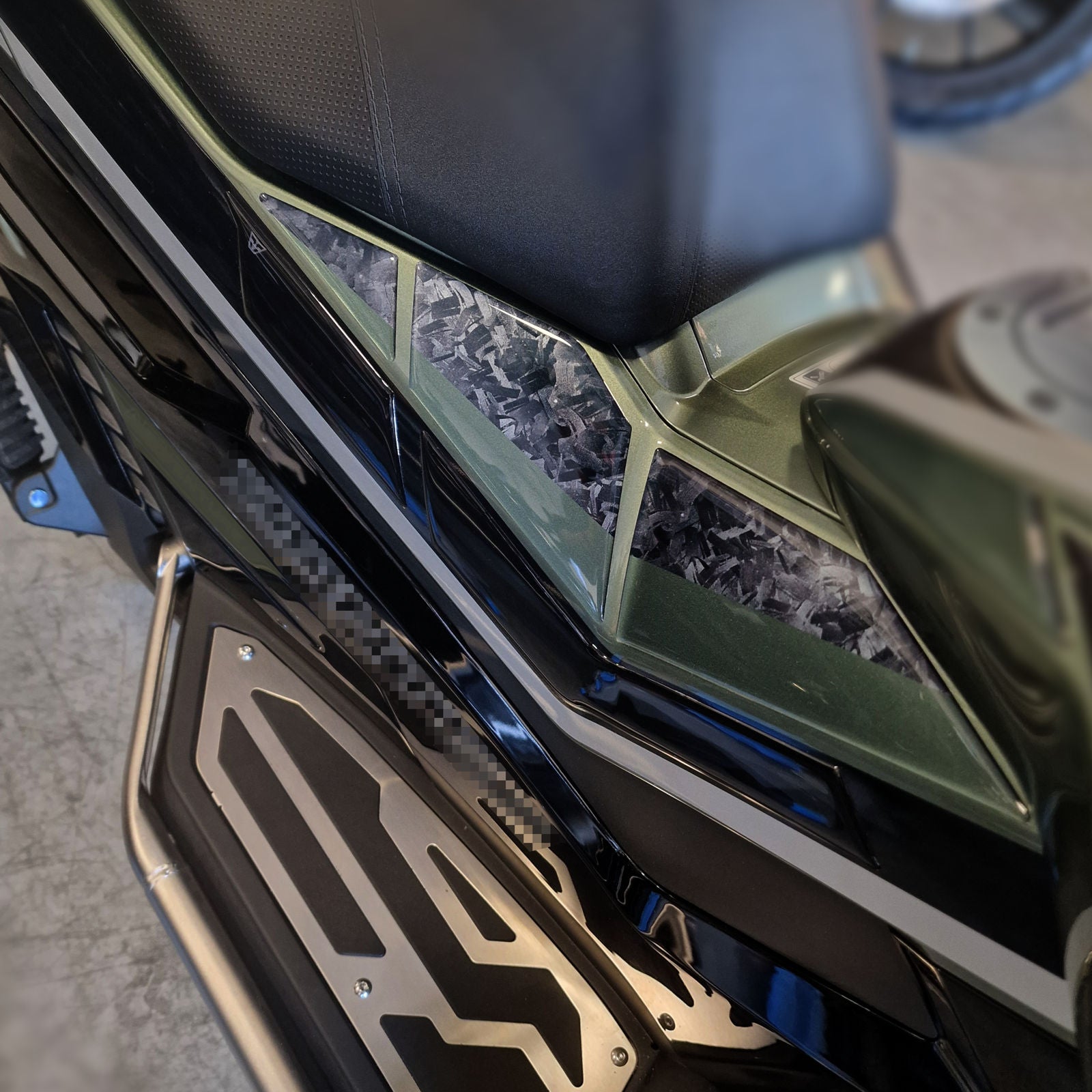 Resin Bike 3D Motorcycle Stickers - Footboard | Zontes ZT368T-G 2025>2026 -   Pyramid Motorcycle Accessories