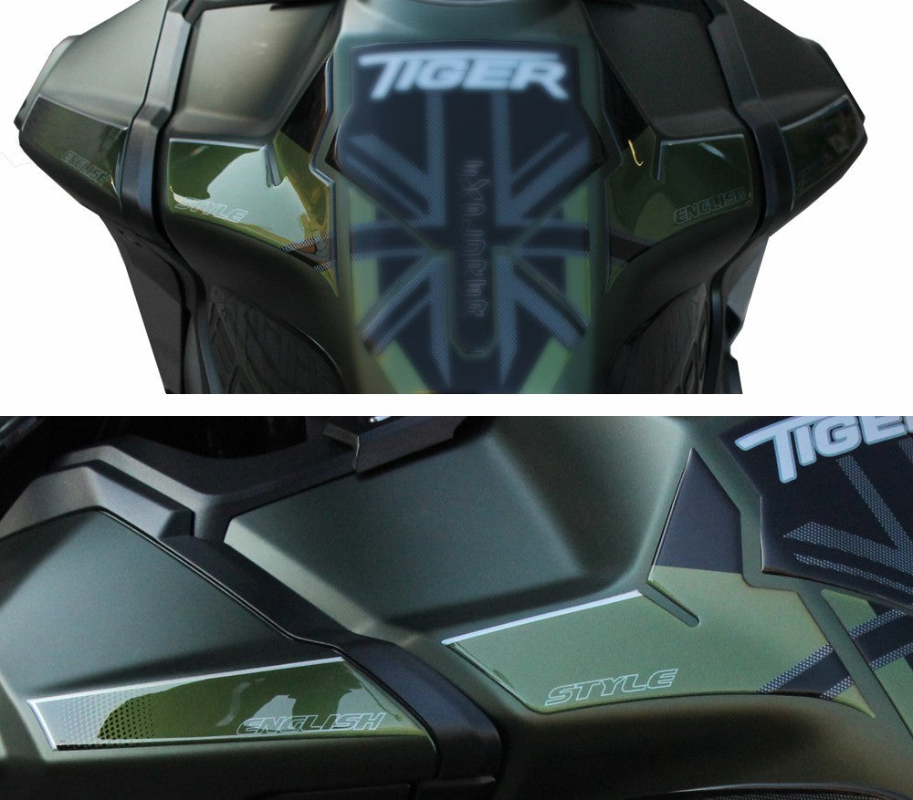 Resin Bike 3D Motorcycle Stickers - Tank Pad | Triumph Tiger 1200 2016>2020 -   Pyramid Motorcycle Accessories