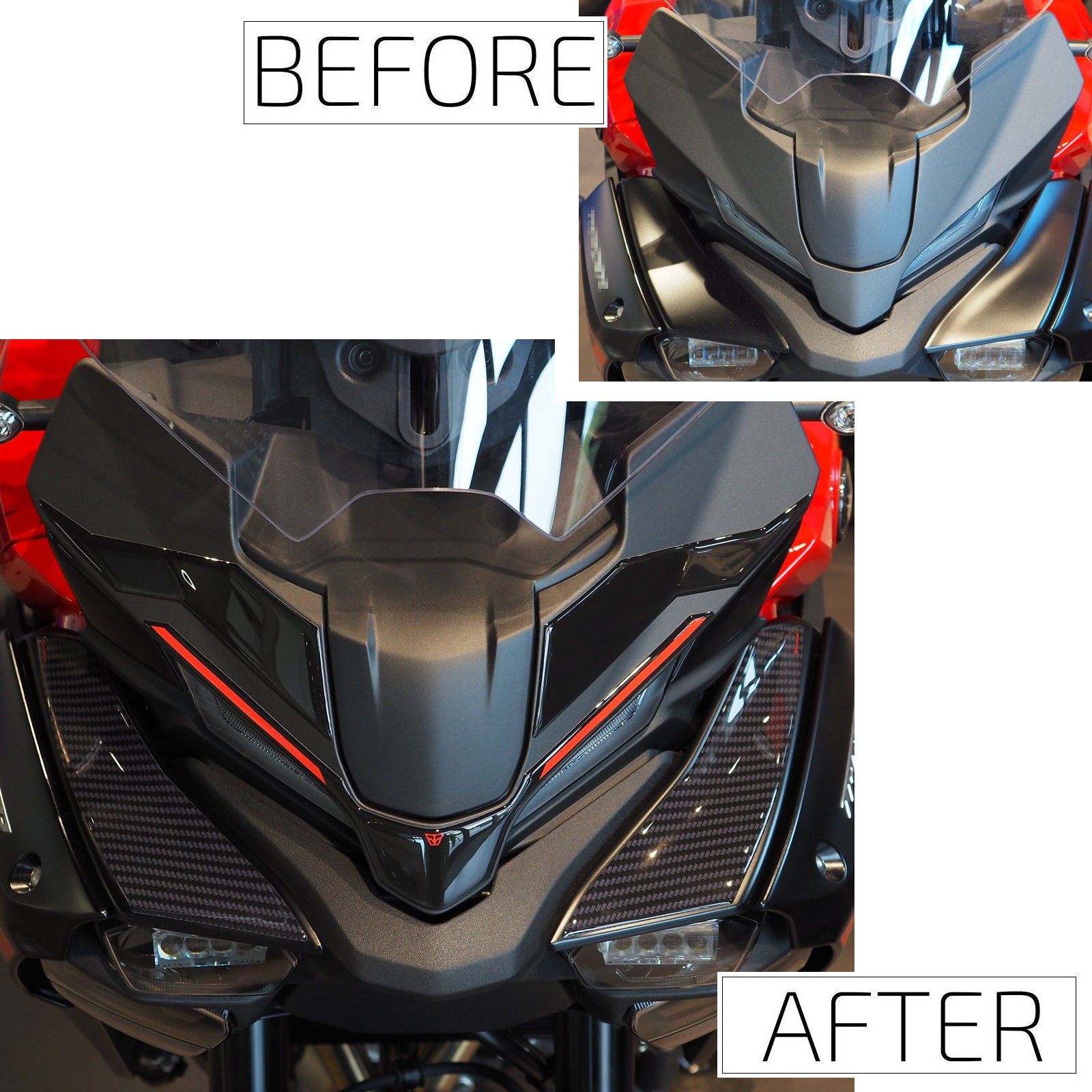Resin Bike 3D Motorcycle Stickers - Frontal Area | Yamaha Tracer 9 2025>2026 -   Pyramid Motorcycle Accessories