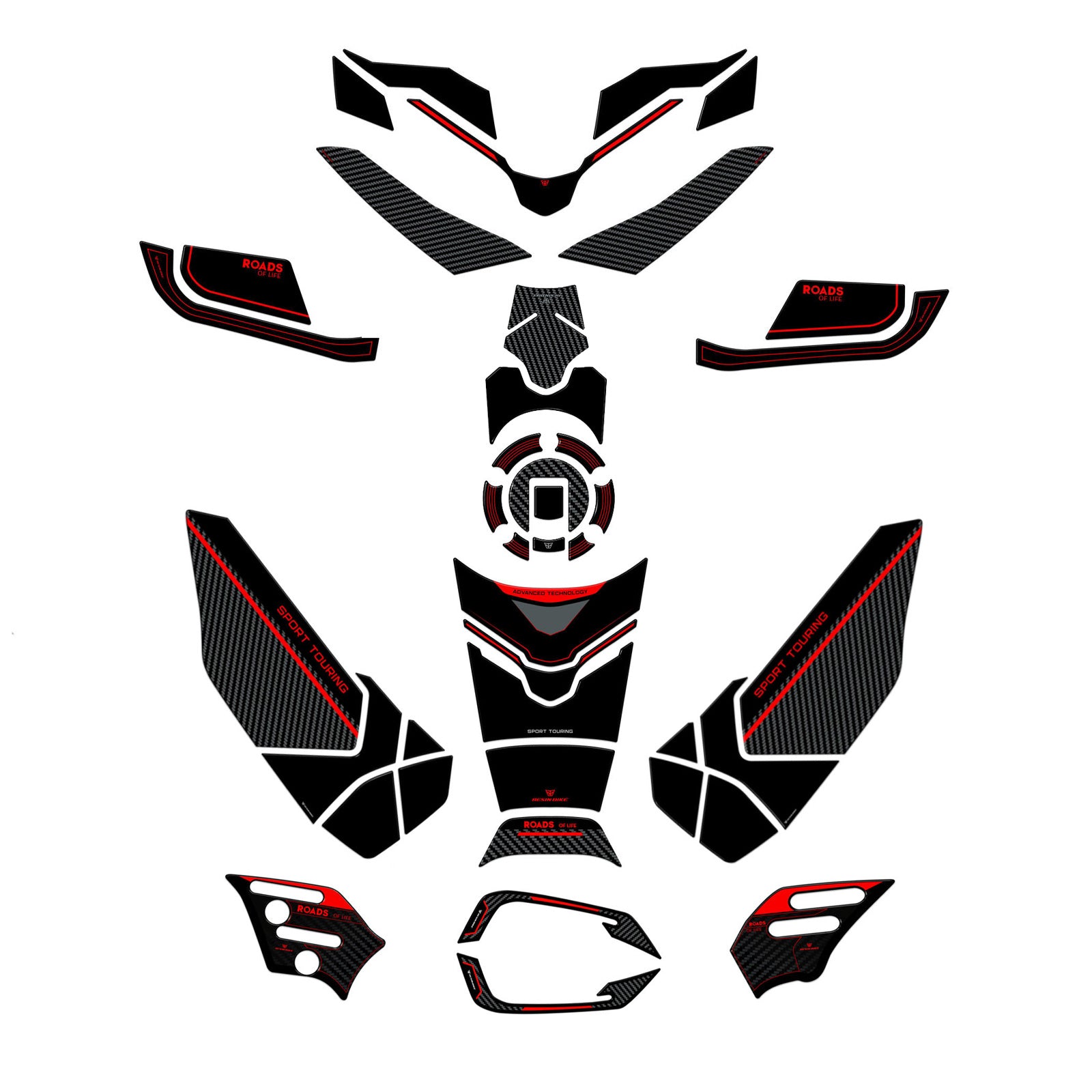 Resin Bike 3D Motorcycle Stickers - Full Kit | Yamaha Tracer 9 2025>2026 -   Pyramid Motorcycle Accessories