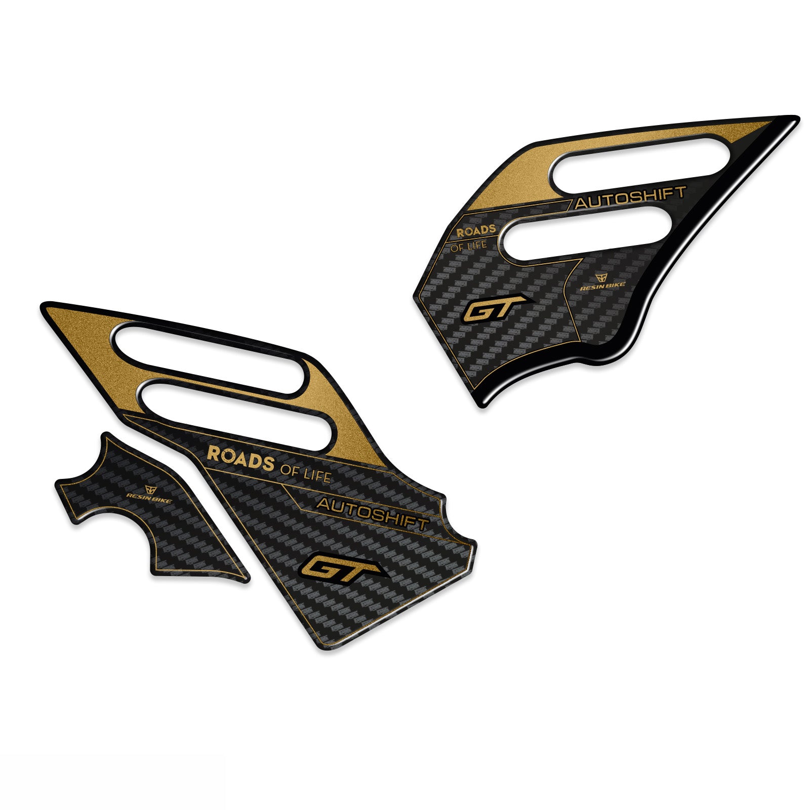 Resin Bike 3D Motorcycle Stickers - Heel Pads (Y-AMT) | Yamaha Tracer 9 GT 2025>2026 RB-1000773100005 -   Pyramid Motorcycle Accessories